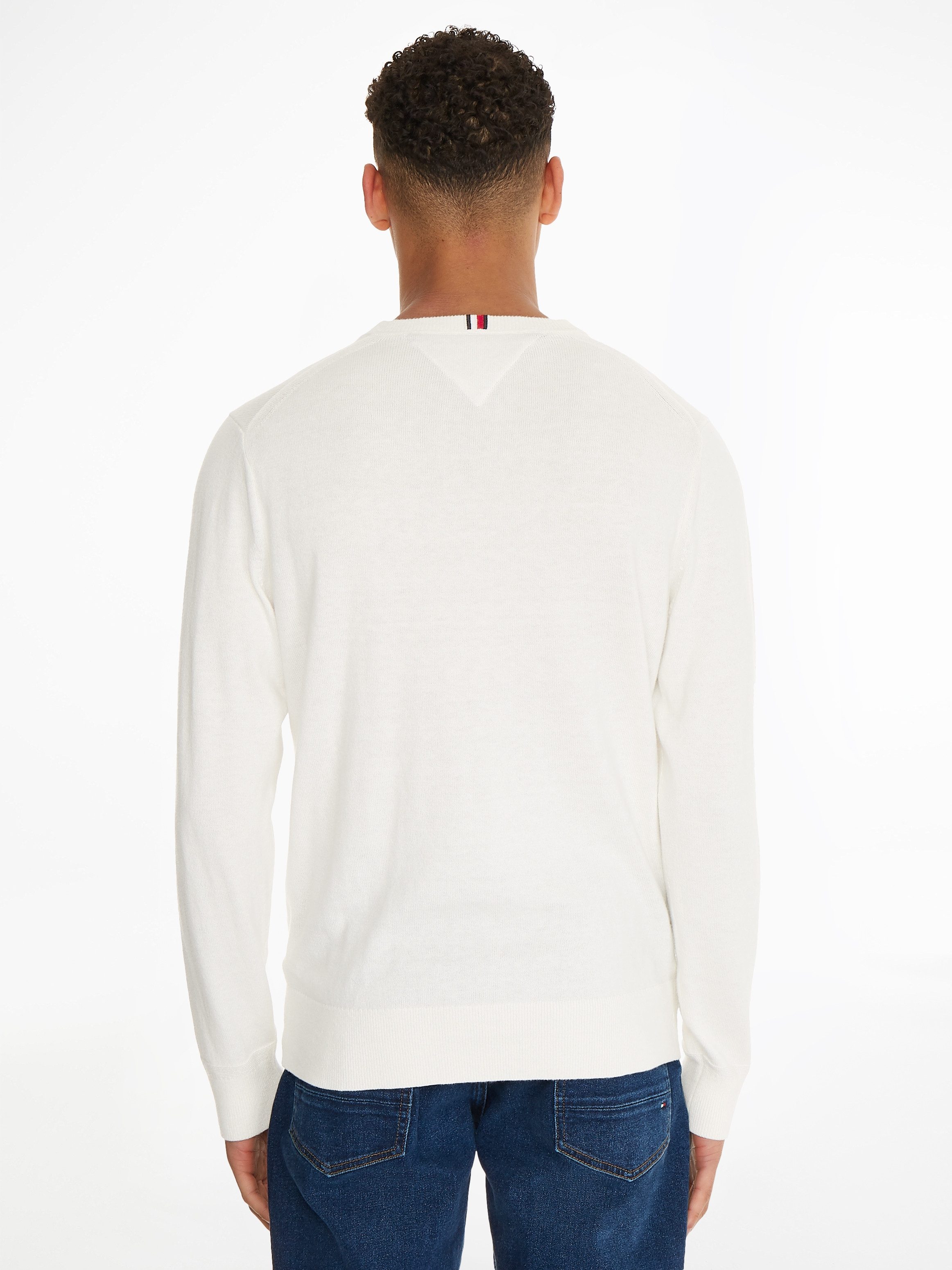Tommy Hilfiger Trui met V-hals PIMA ORG CTN CASHMERE V NECK