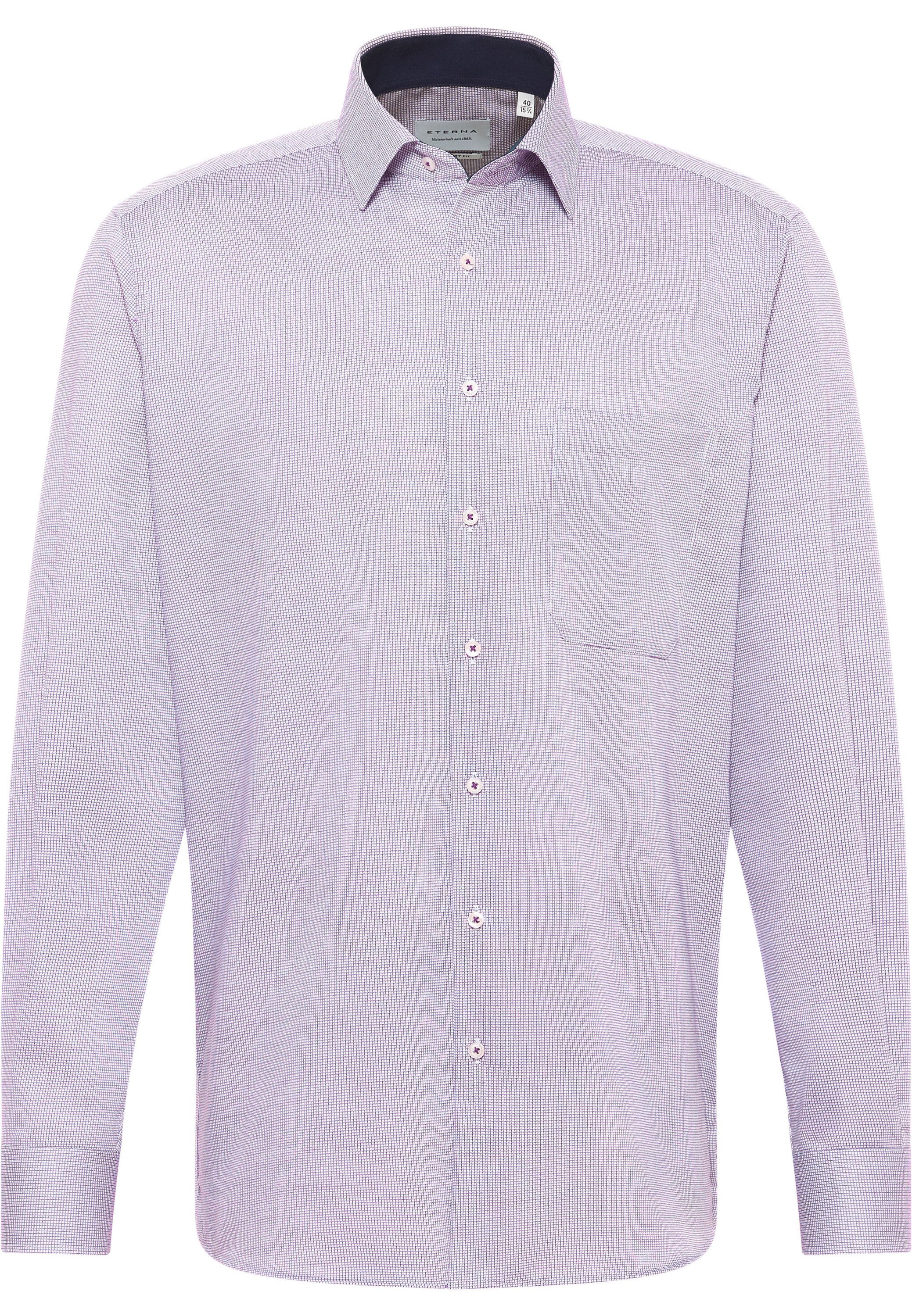 Eterna Overhemd met lange mouwen Comfort fit NON IRON (strijkvrij)