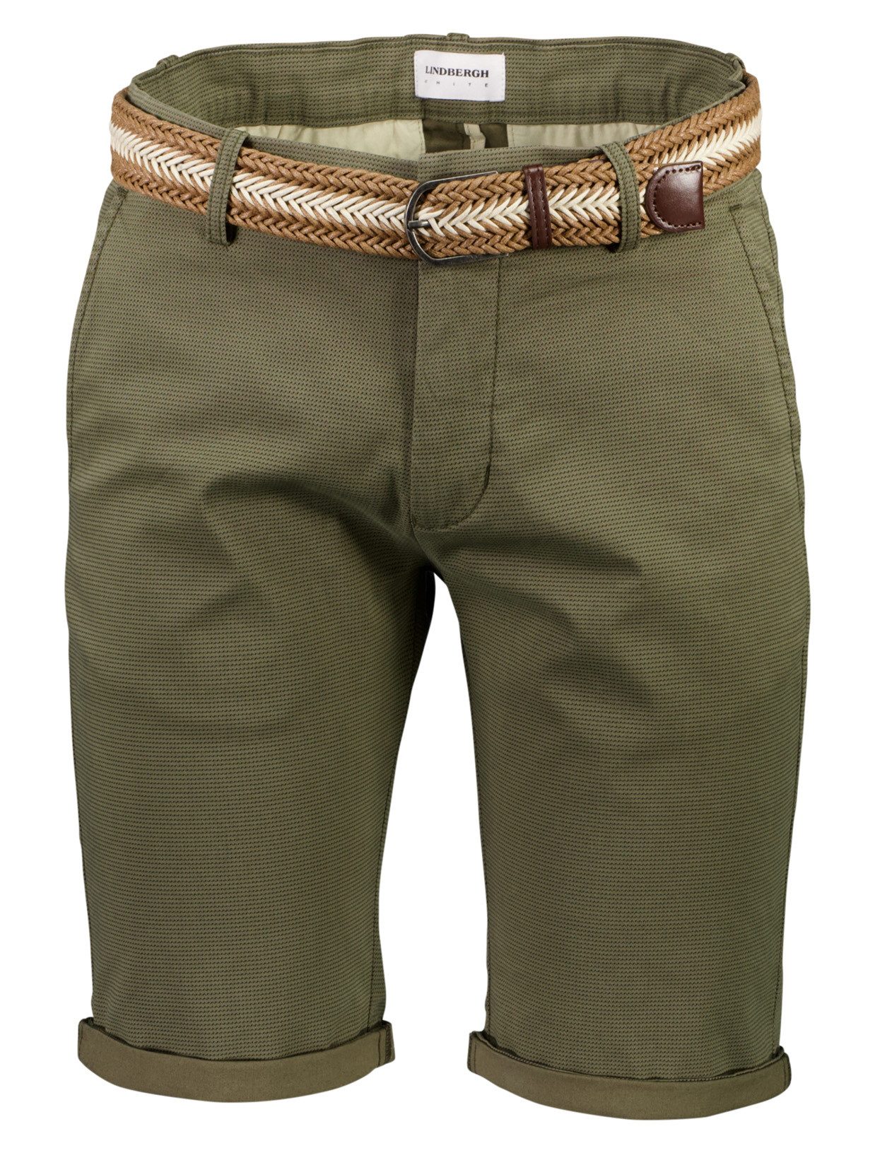 LINDBERGH Chino-short met riem (2-delig)