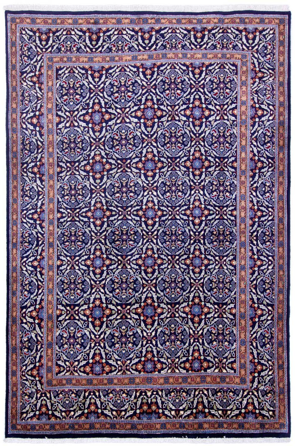 morgenland Wollen kleed Moud medaillon blu scuro 305 x 212 cm Uniek exemplaar met certificaat