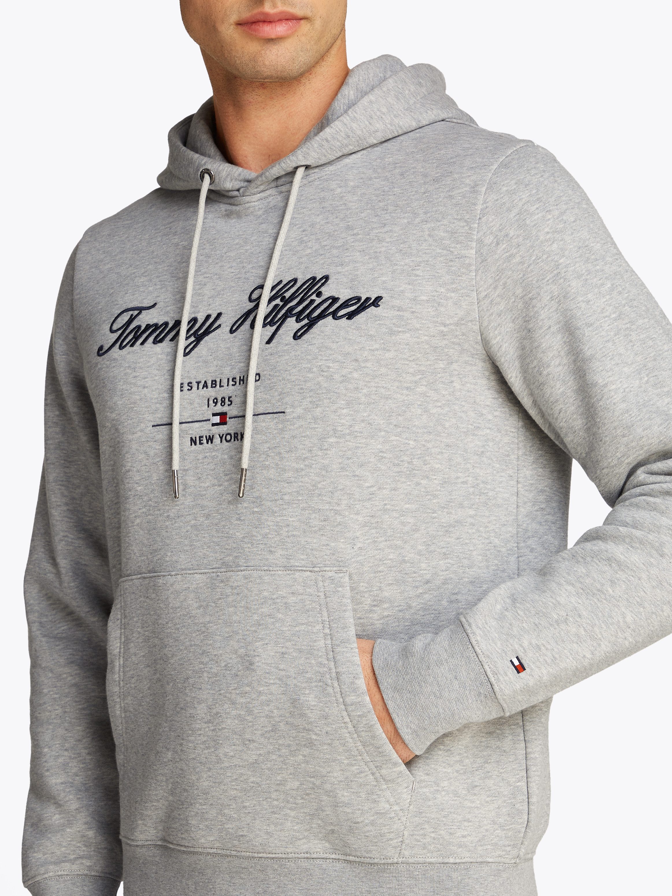 Tommy Hilfiger Hoodie SCRIPT LOGO HOODY met opgestikt logo