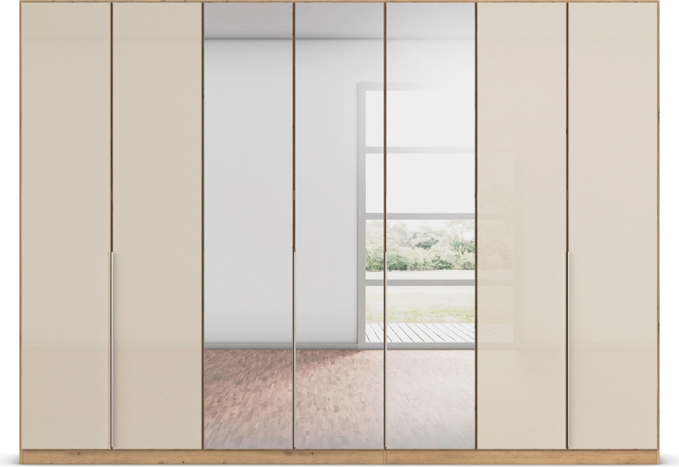 rauch Draaideurkast Kledingkasten kast garderobe AGORDO met glazen front doordachte binnenuitrusting, in 6 breedtes en 2 hoogtes made in germany