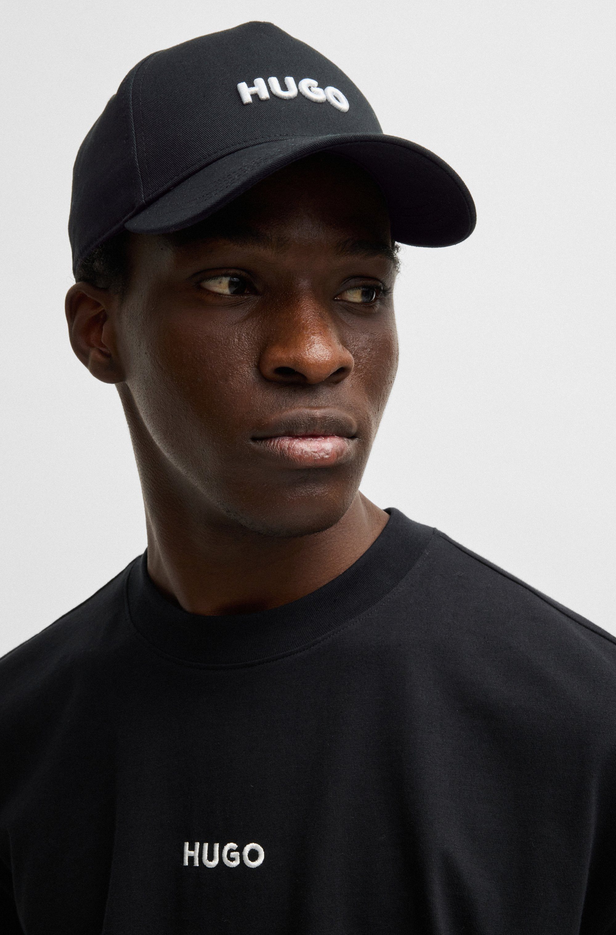 HUGO Aansluitende pet CAP met 3d logo borduursel, verstelbare sluiting, unisex