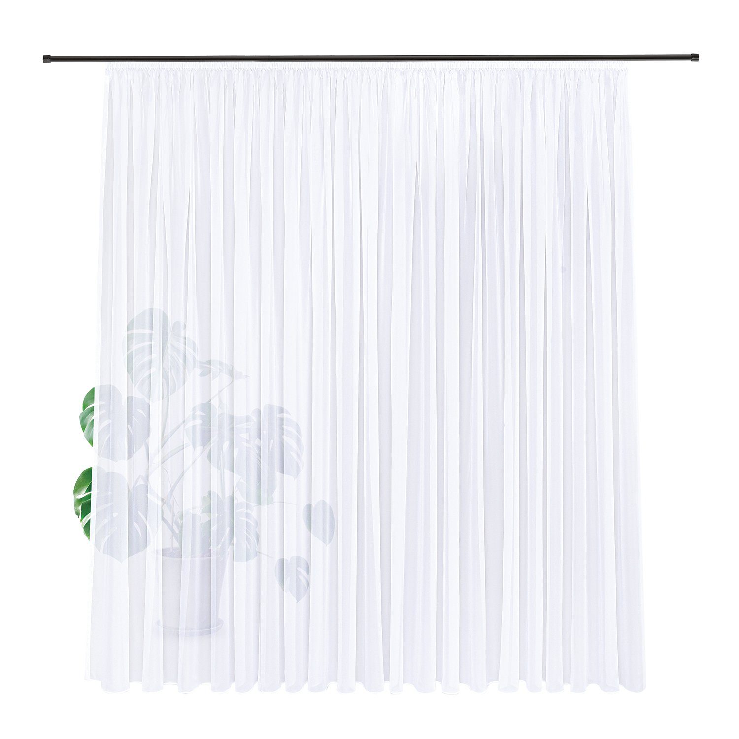Gerster Gordijn Bianca Kant-en-klaar-store voile gerecycled "Bianca" (1 stuk)