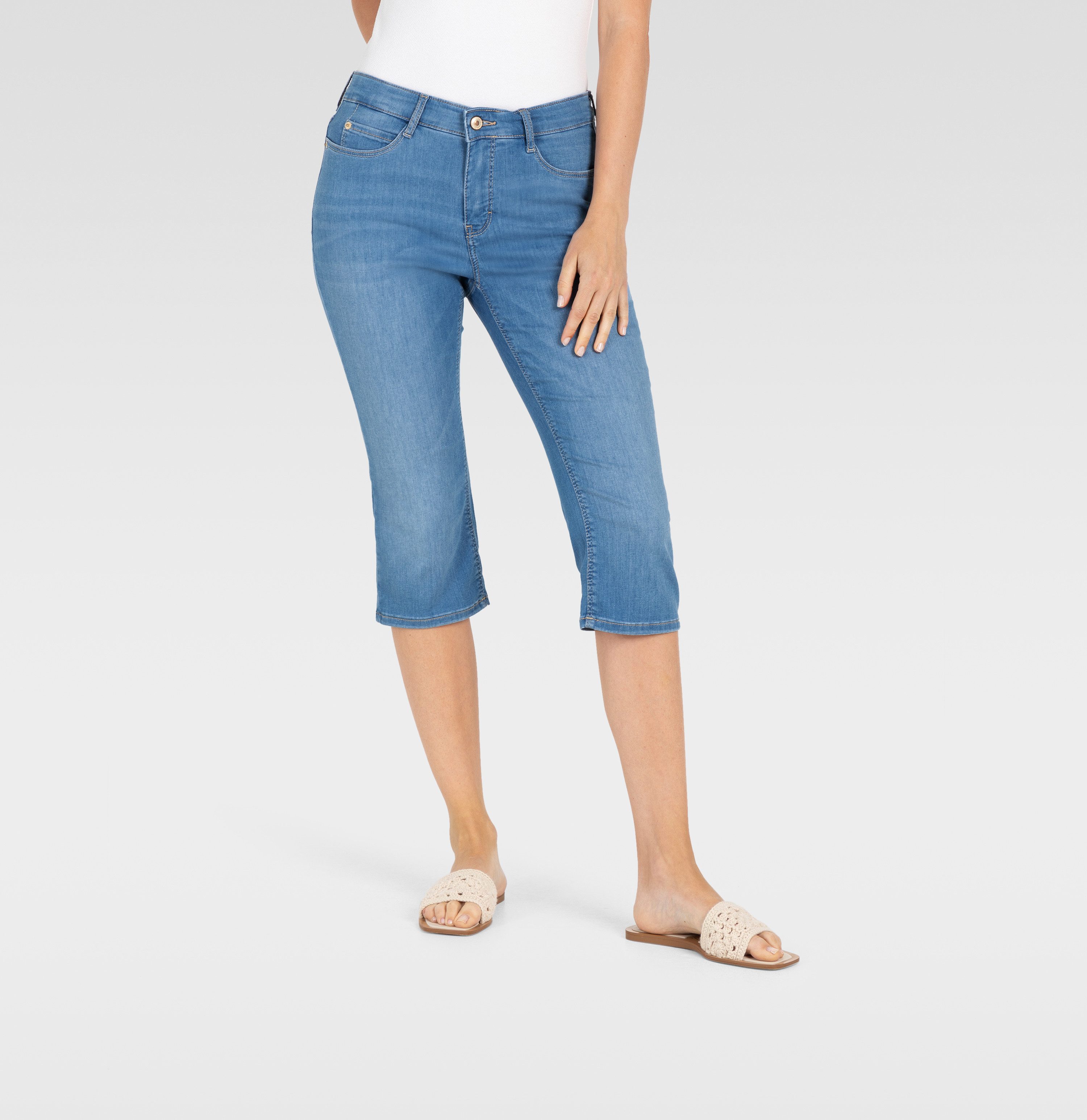 MAC Capri jeans Dream-Sum Comfortabele pasvorm met omrolbare zoom