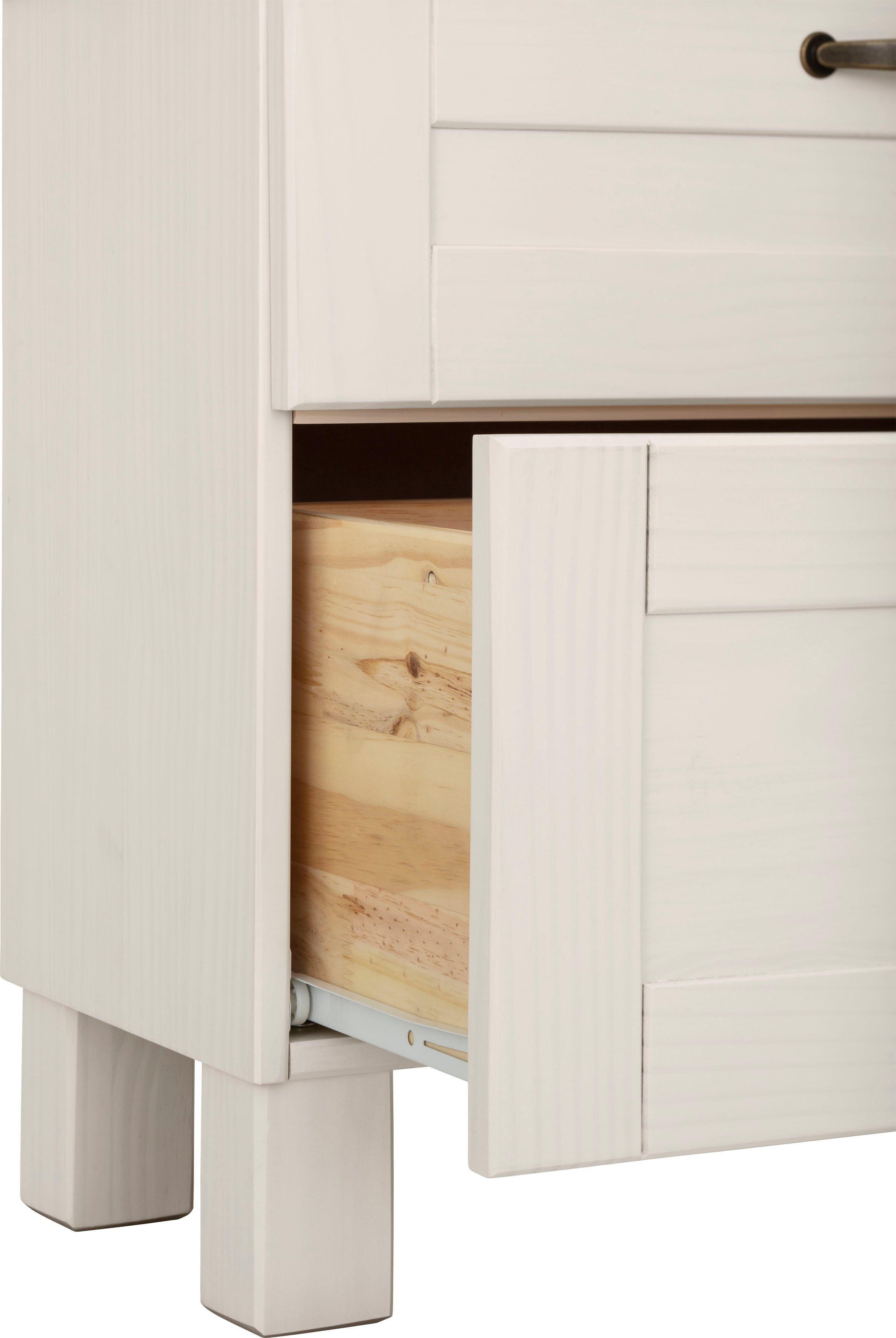 Home affaire Wastafelonderkast Rodby Massief, FSC®-gecertificeerd hout, grepen metaal, breedte 60 cm, hoogte 55 cm