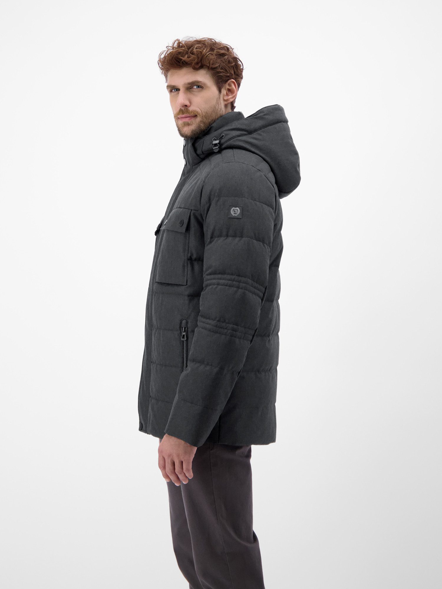 Lerros Gewatteerde jas LERROS Heren fieldjacket in wol-look