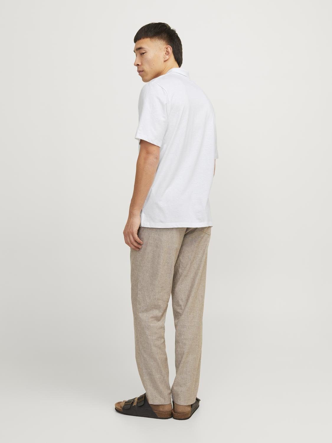 Jack & Jones Poloshirt JJESUMMER LINEN POLO SS LN