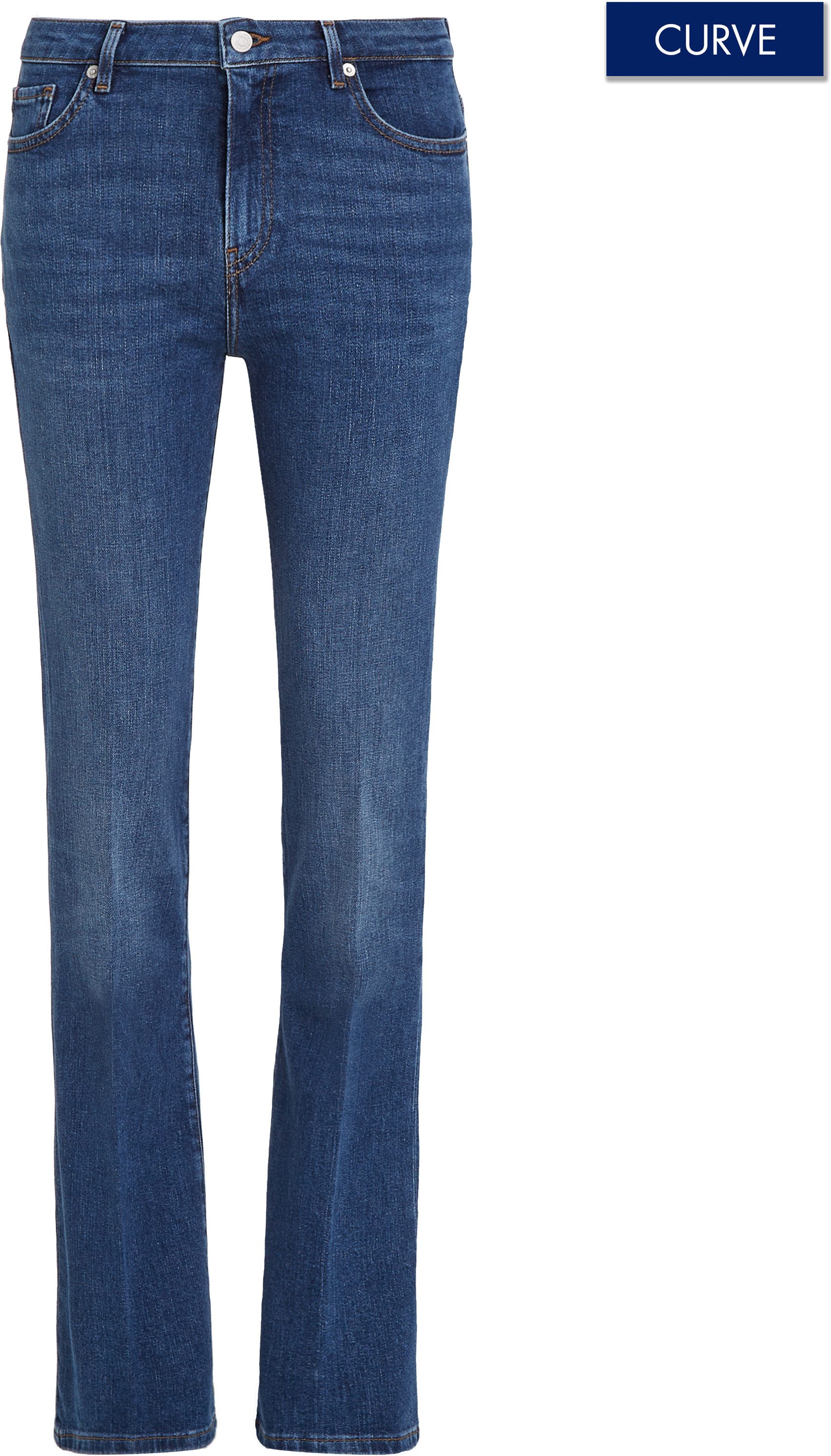 Tommy Hilfiger Curve Bootcut jeans CRV BOOTCUT RW CLER Grote maten in stoned washed look