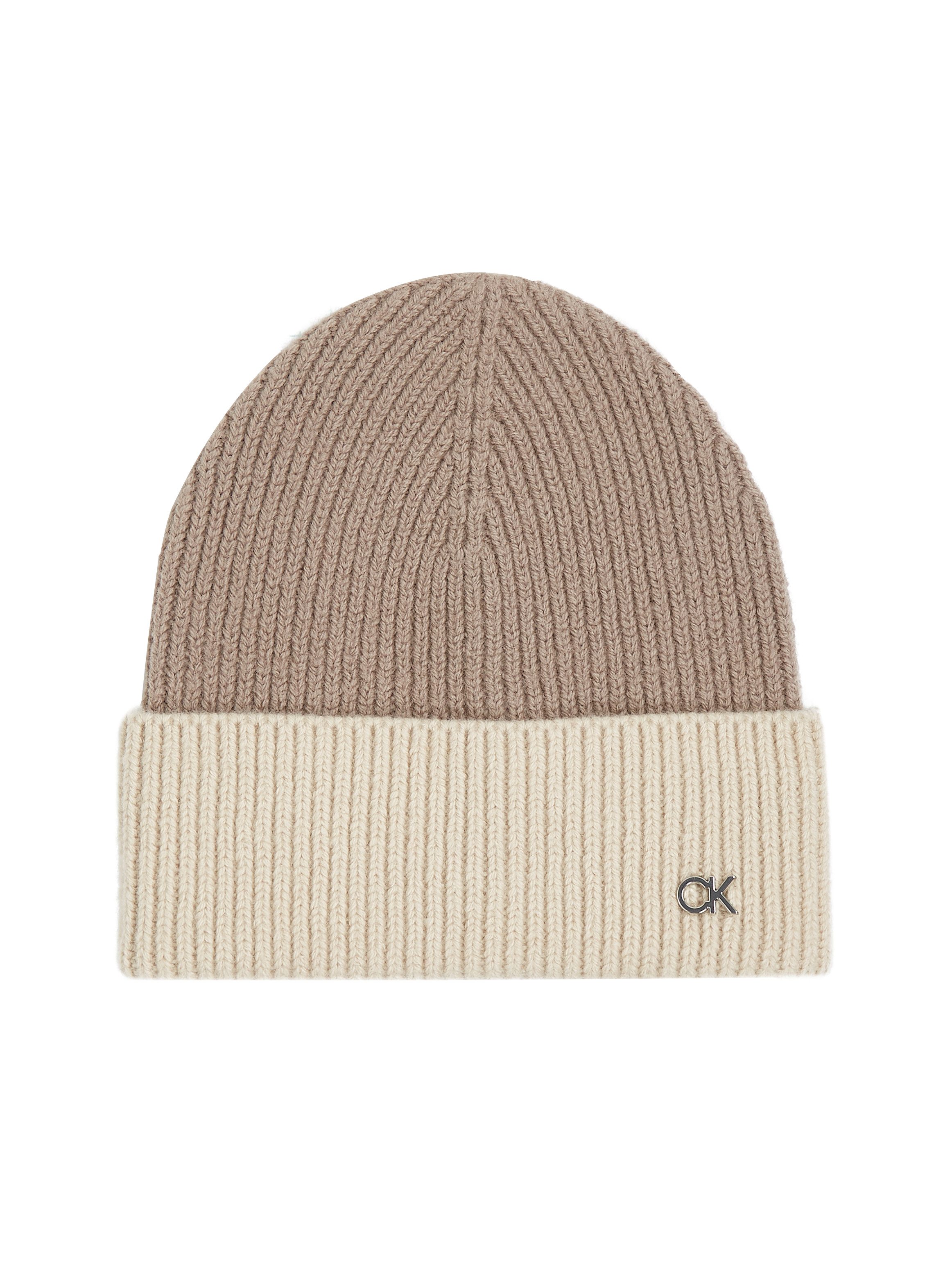 Calvin Klein Beanie CK METAL TWO-TONE CHUNKY BEANIE