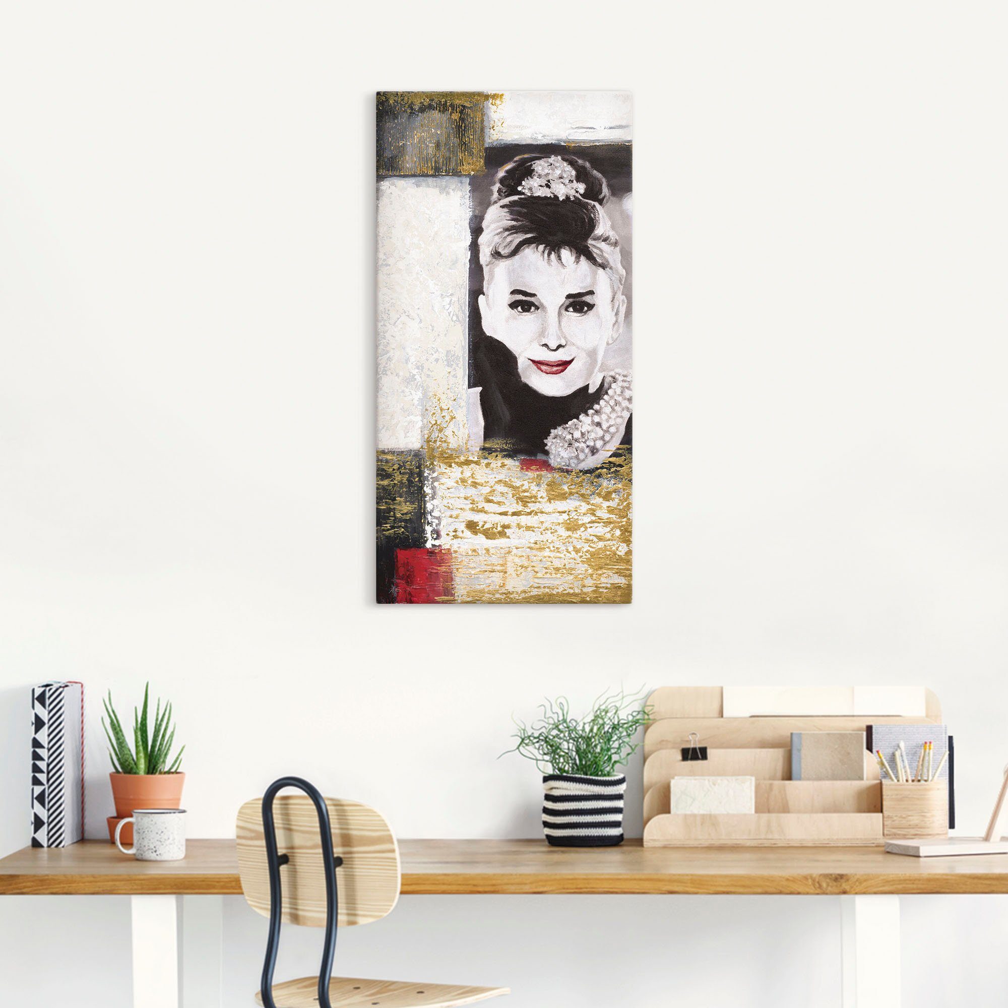 Artland Artprint op linnen Hollywood legenden VI - Audrey Hepburn