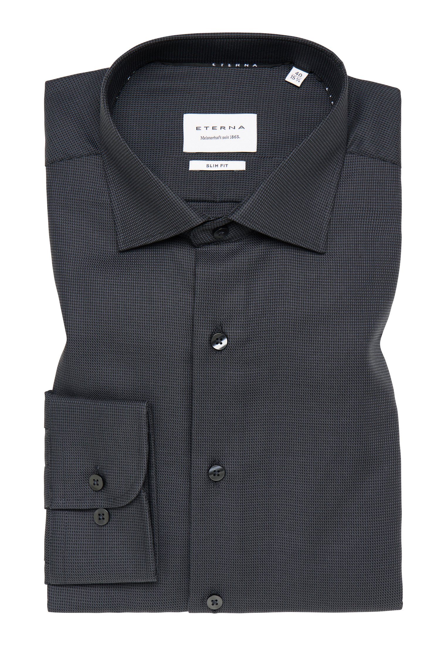 Eterna Overhemd met lange mouwen Slim fit NON IRON (strijkvrij)