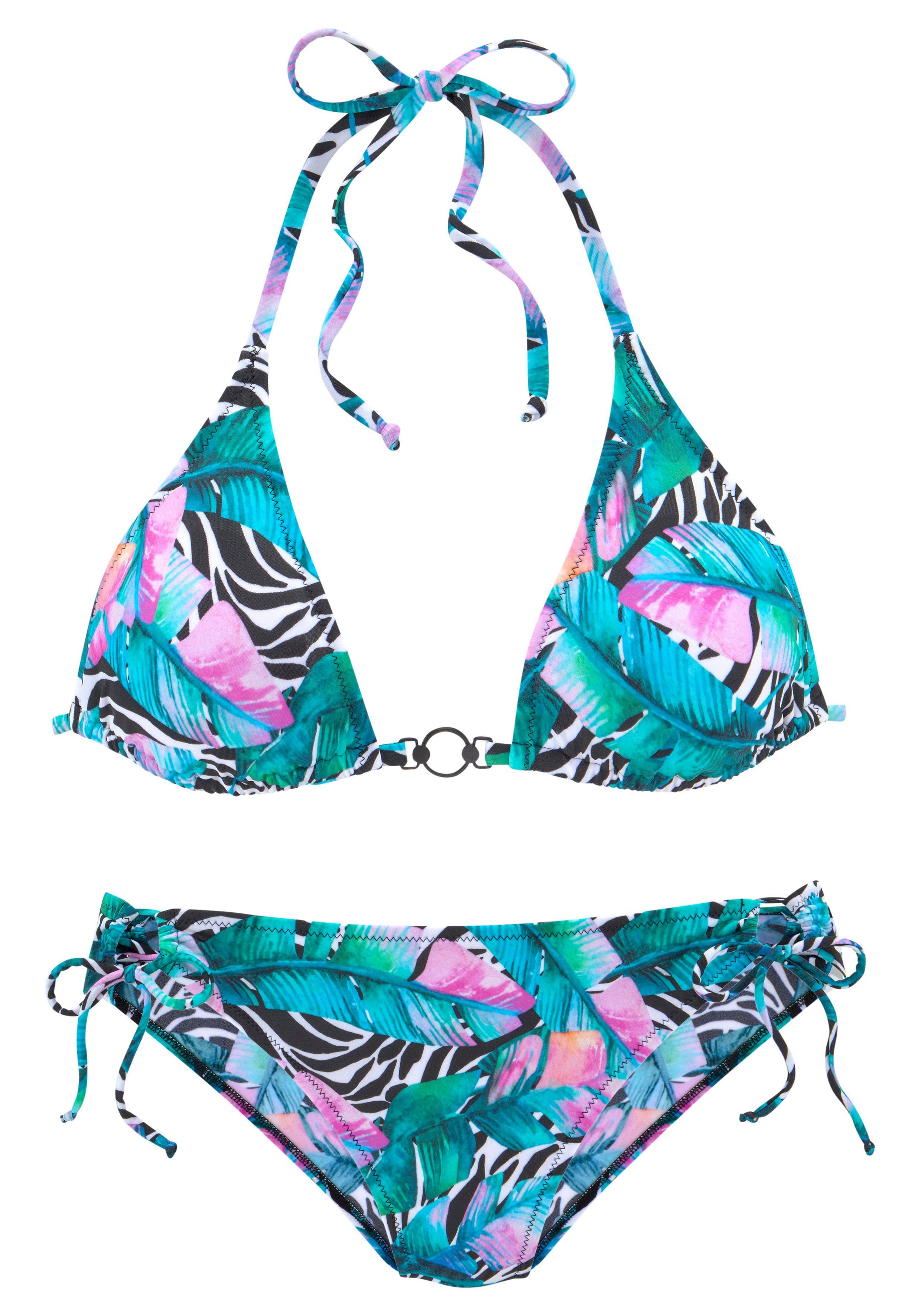 Vivance Triangelbikini met animal-print en sierdetail