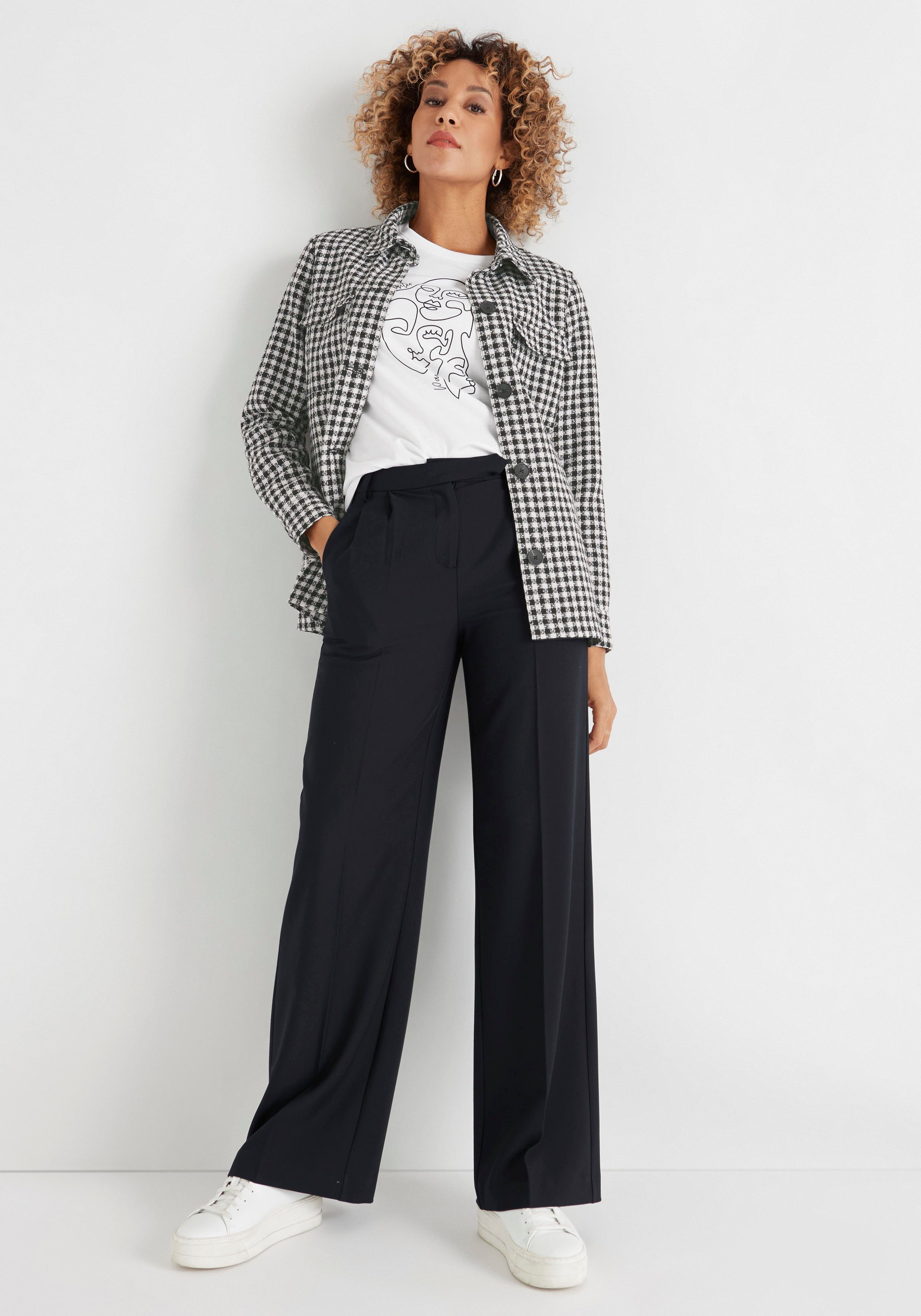 HECHTER PARIS Pantalon met wijde pijpen