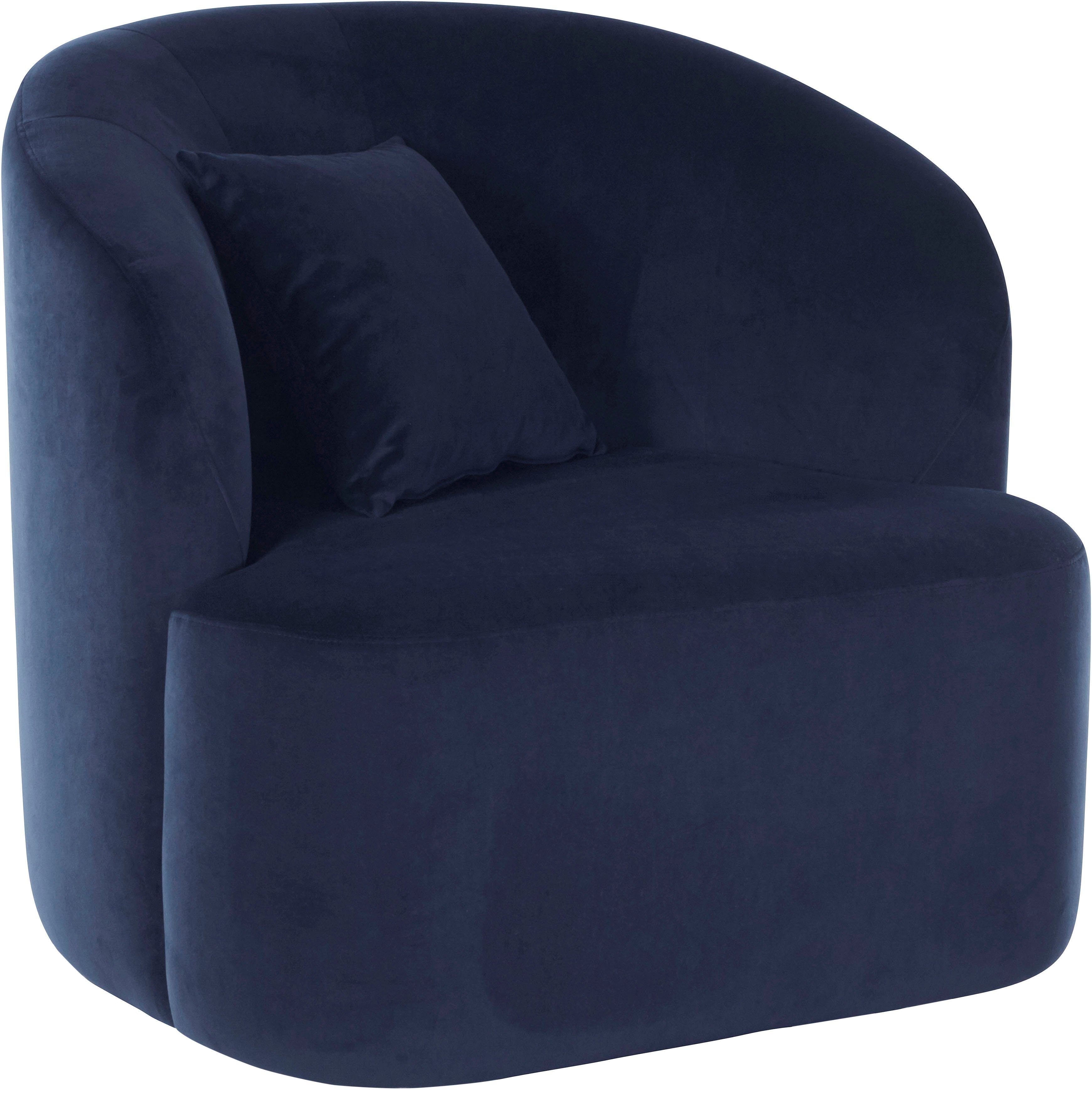 LeGer Home by Lena Gercke Draaibare fauteuil Dilara Stoel afgeronde rugleuning en front, in 3 stofkwaliteiten