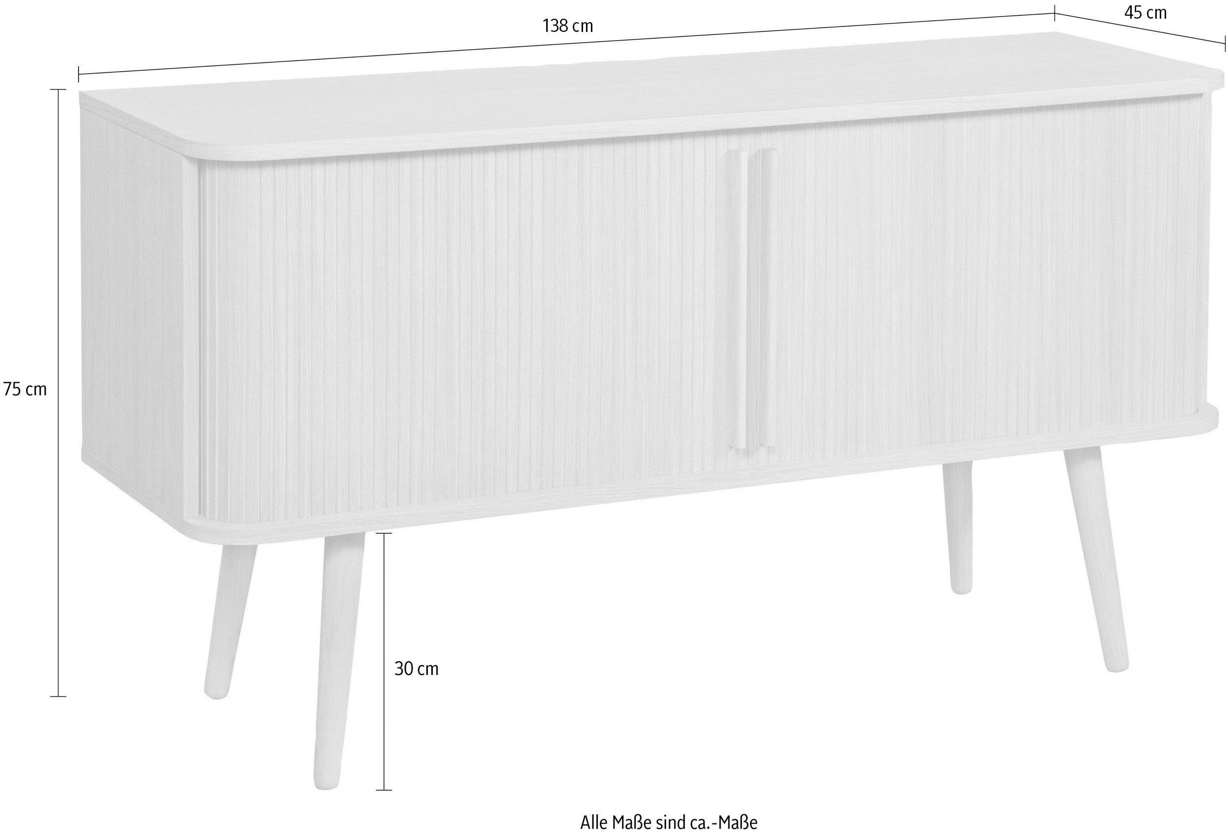 Woodman Highboard Rove Opbergkast bijzonder ontwerp, breedte 83 cm, met eikenfineer