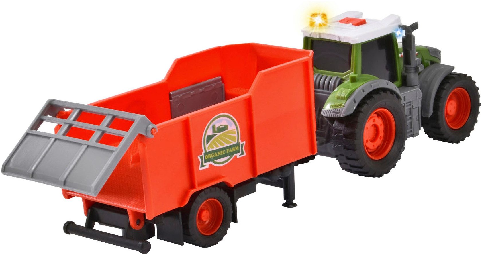 Dickie Toys Speelgoed-tractor Fendt farm trailer met licht en geluid