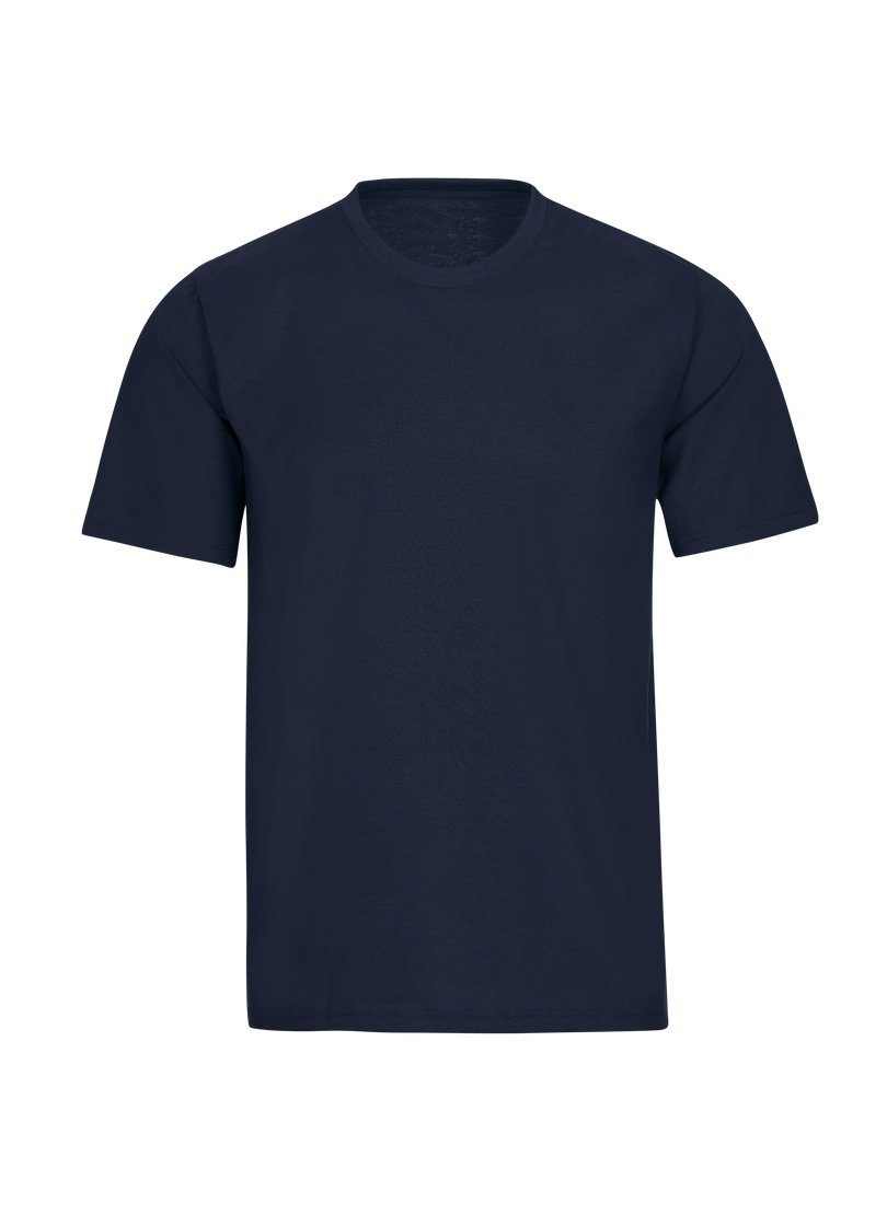 Trigema T-shirt Trigema T-shirt DELUXE katoen (1-delig) heren t-shirts maat 4XL blauw