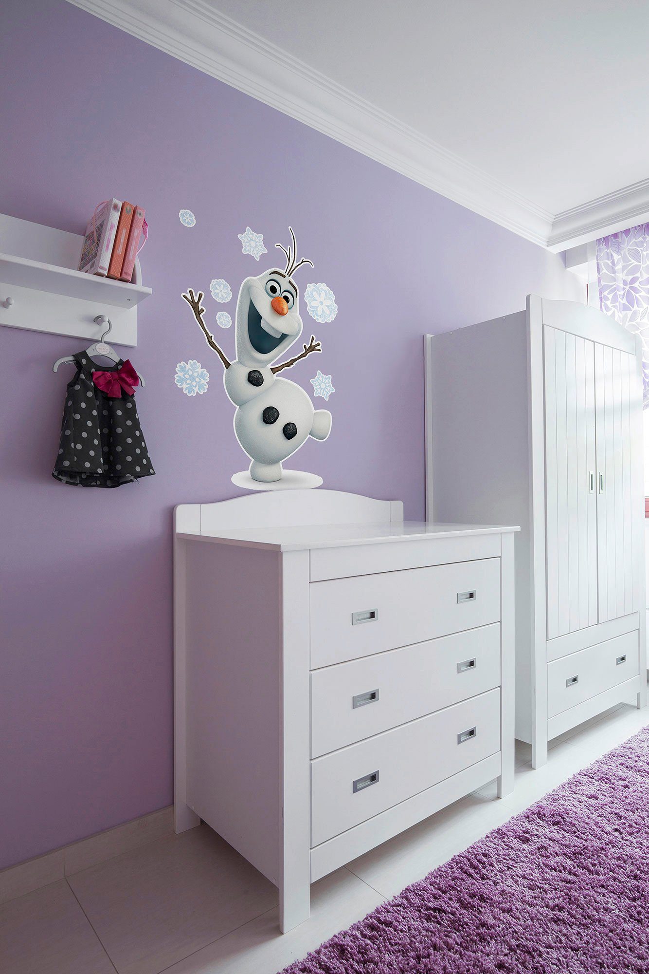 Komar Wandfolie Olaf - afm. 50 x 70 cm zelfklevend, wandstickers, kinderkamer (set, 9-delig)