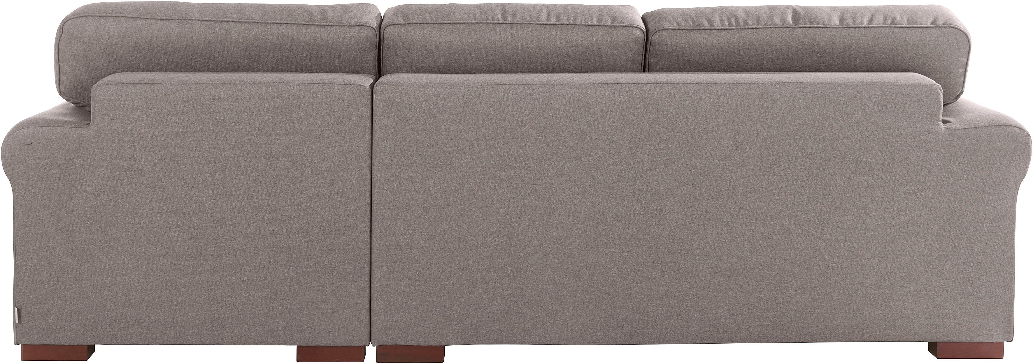 Home affaire Hoekbank Broughton L-vorm zacht zitcomfort, incl. 4 sierkussens, opstaande naad