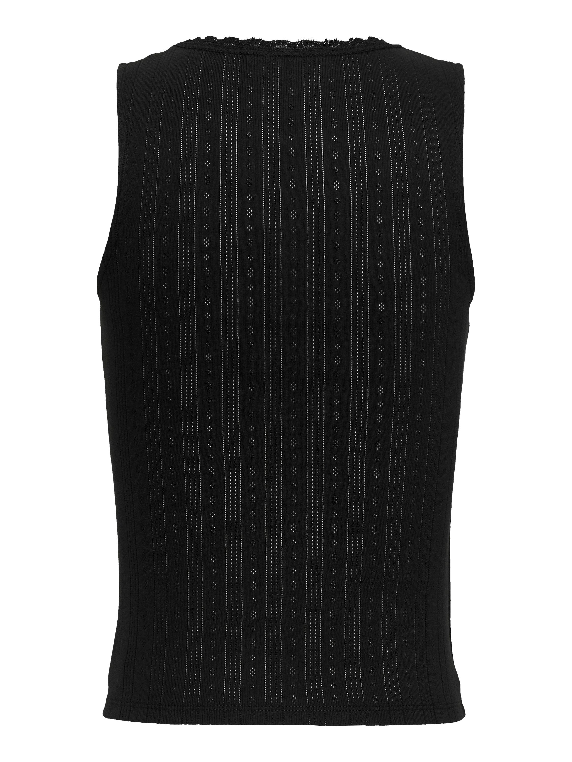 TOMMY JEANS Tanktop TJW SLIM POINTELLE TANK TOP met kant, met gaatjespatroon