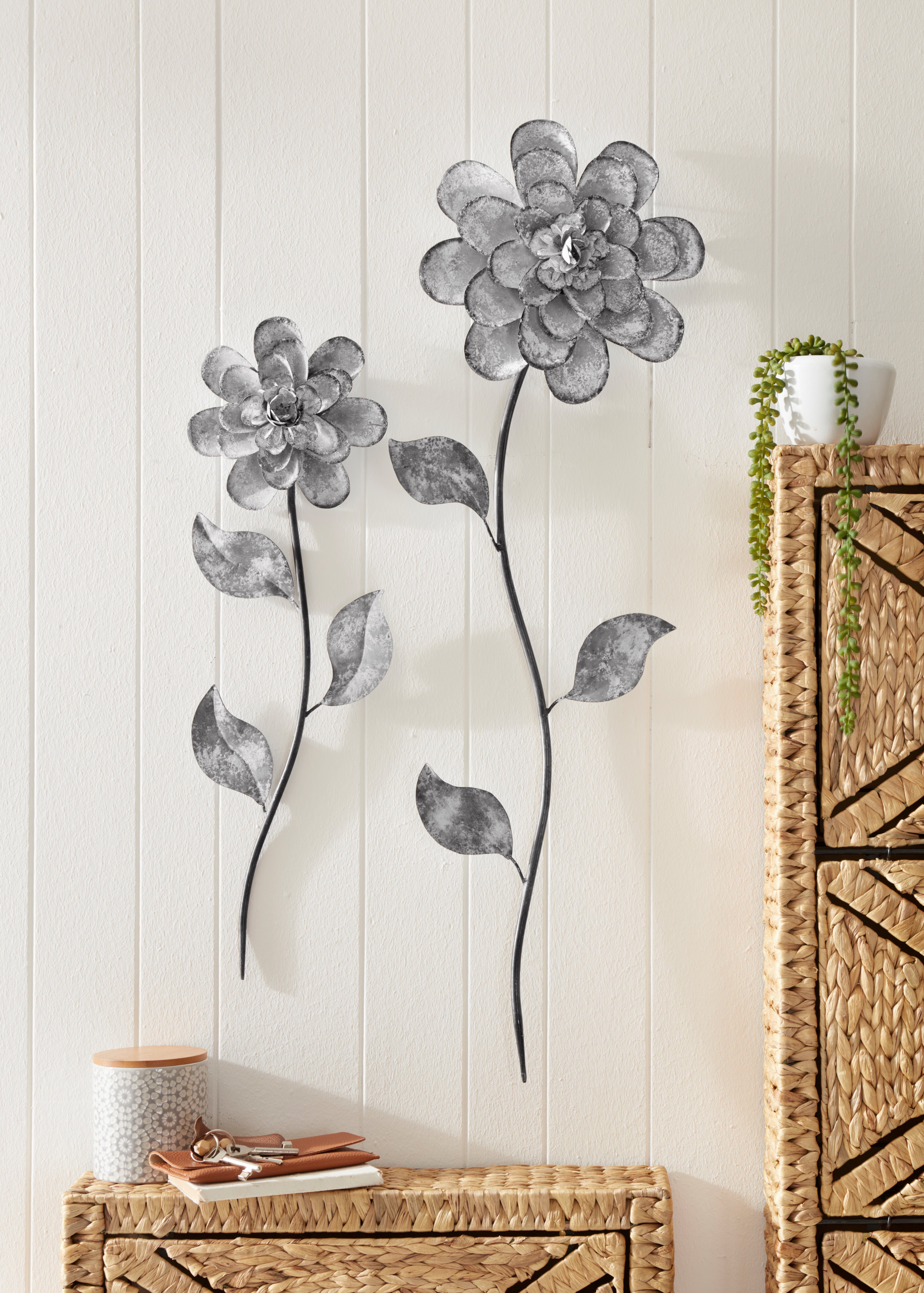 filter intern Stapel Home affaire Sierobject voor aan de wand Bloemen Wanddecoratie, van metaal  online bestellen | OTTO
