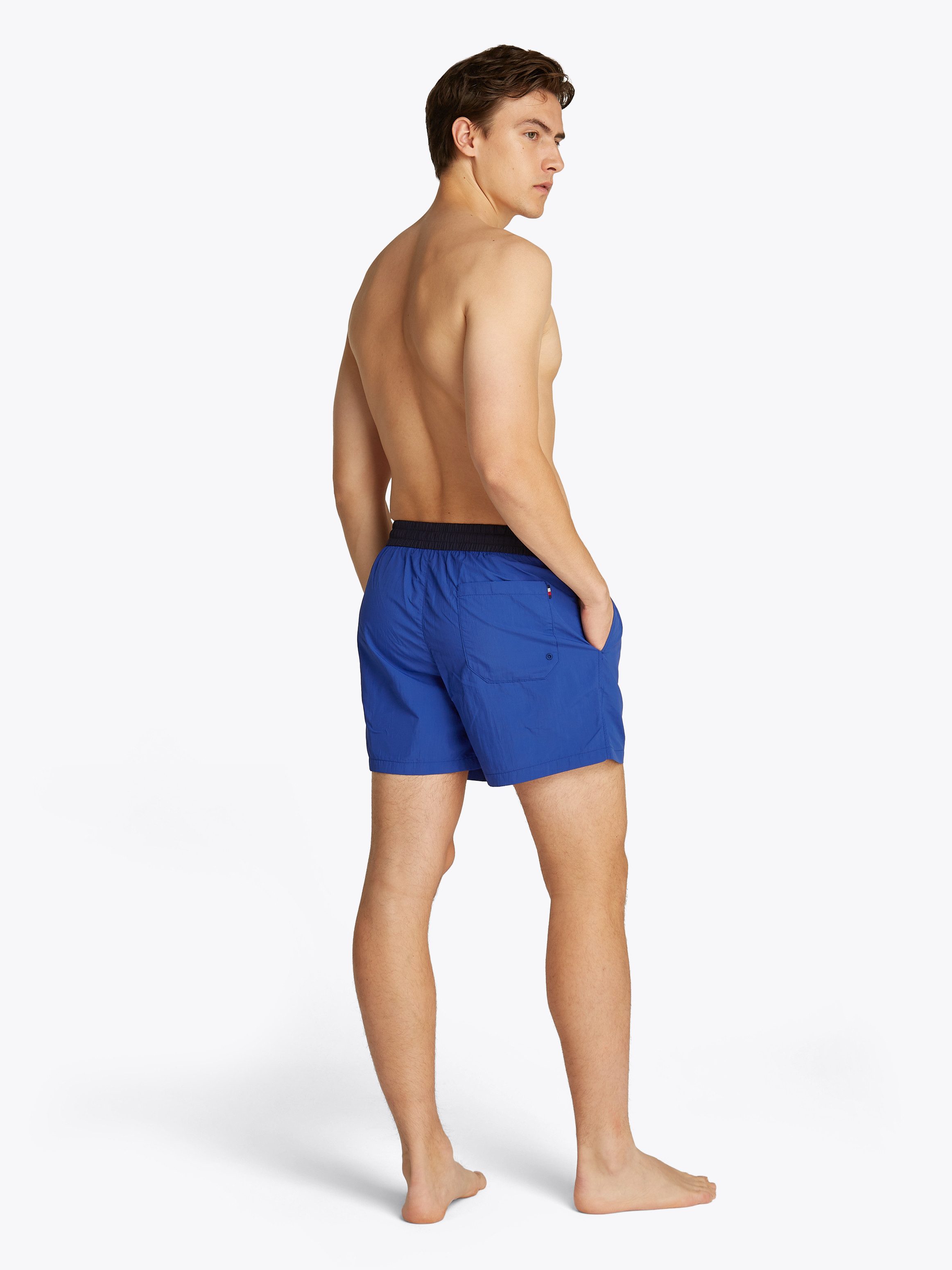 Tommy Hilfiger Swimwear Zwemshort MEDIUM DRAWSTRING met logo-patch, met contrasterende band