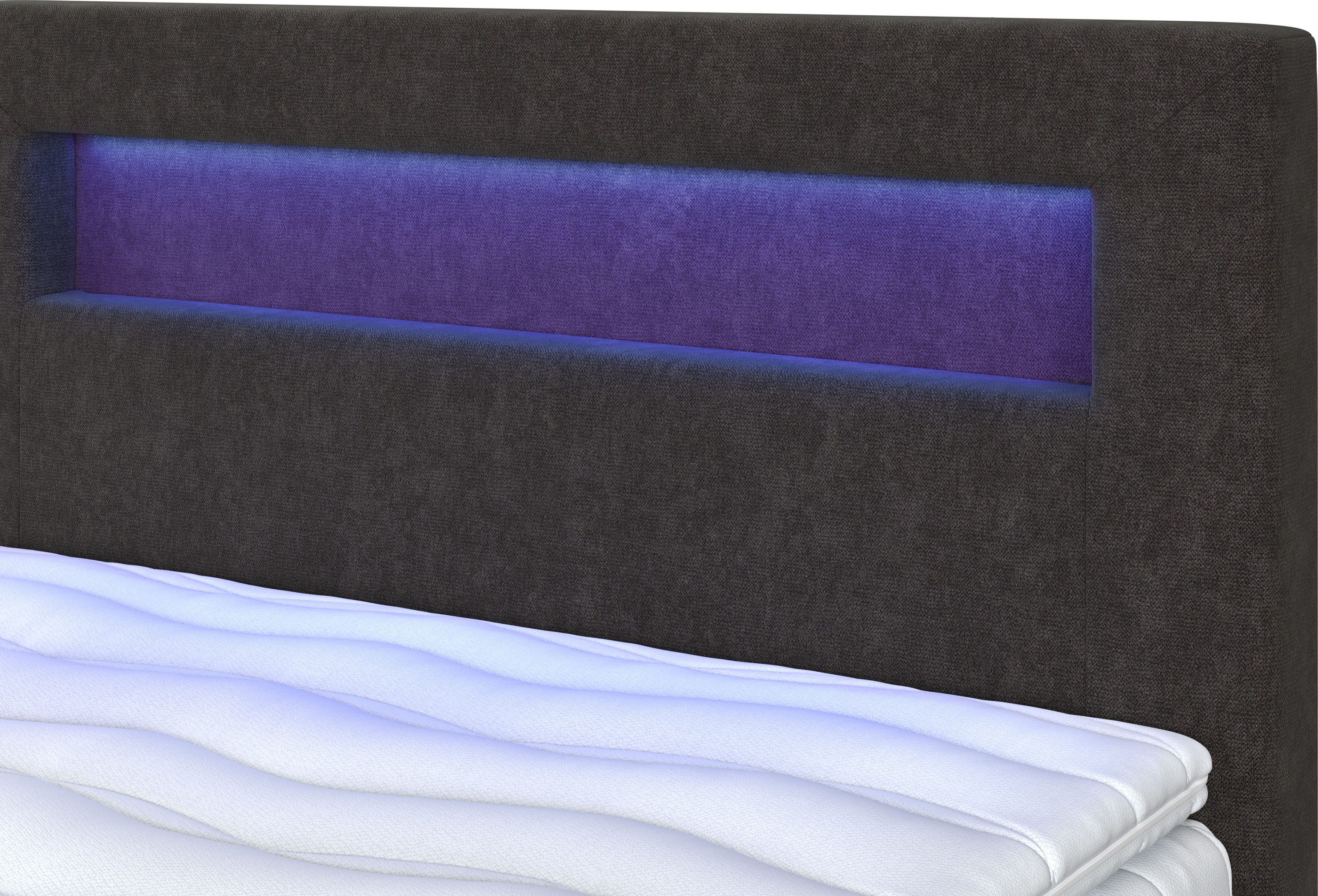 COTTA Boxspring Kelly uitgerust met led-licht, incl. bedlade