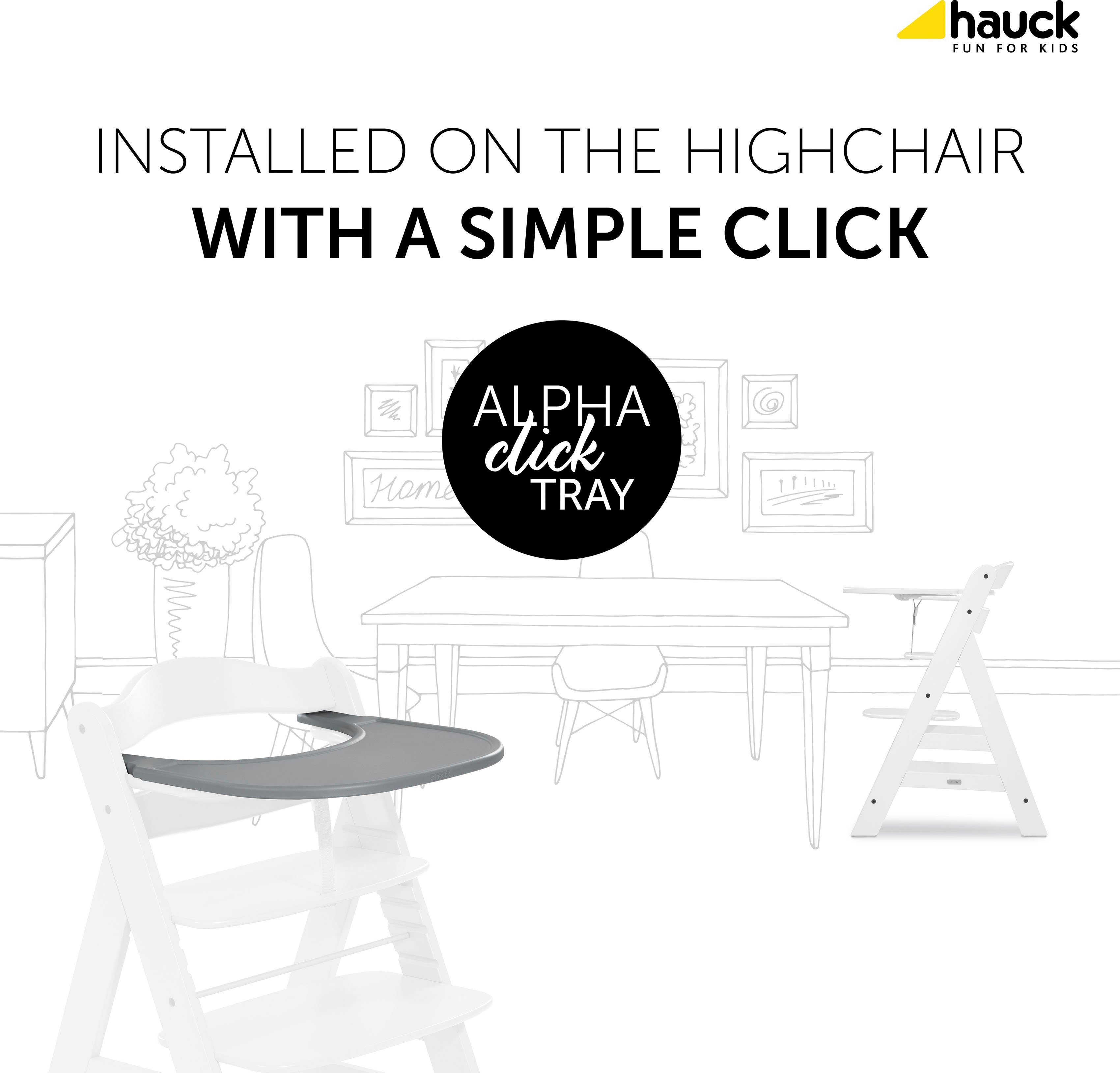 Hauck Kinderstoeltafeltje Alpha Click Tray, wit voor hauck kinderstoel alpha+