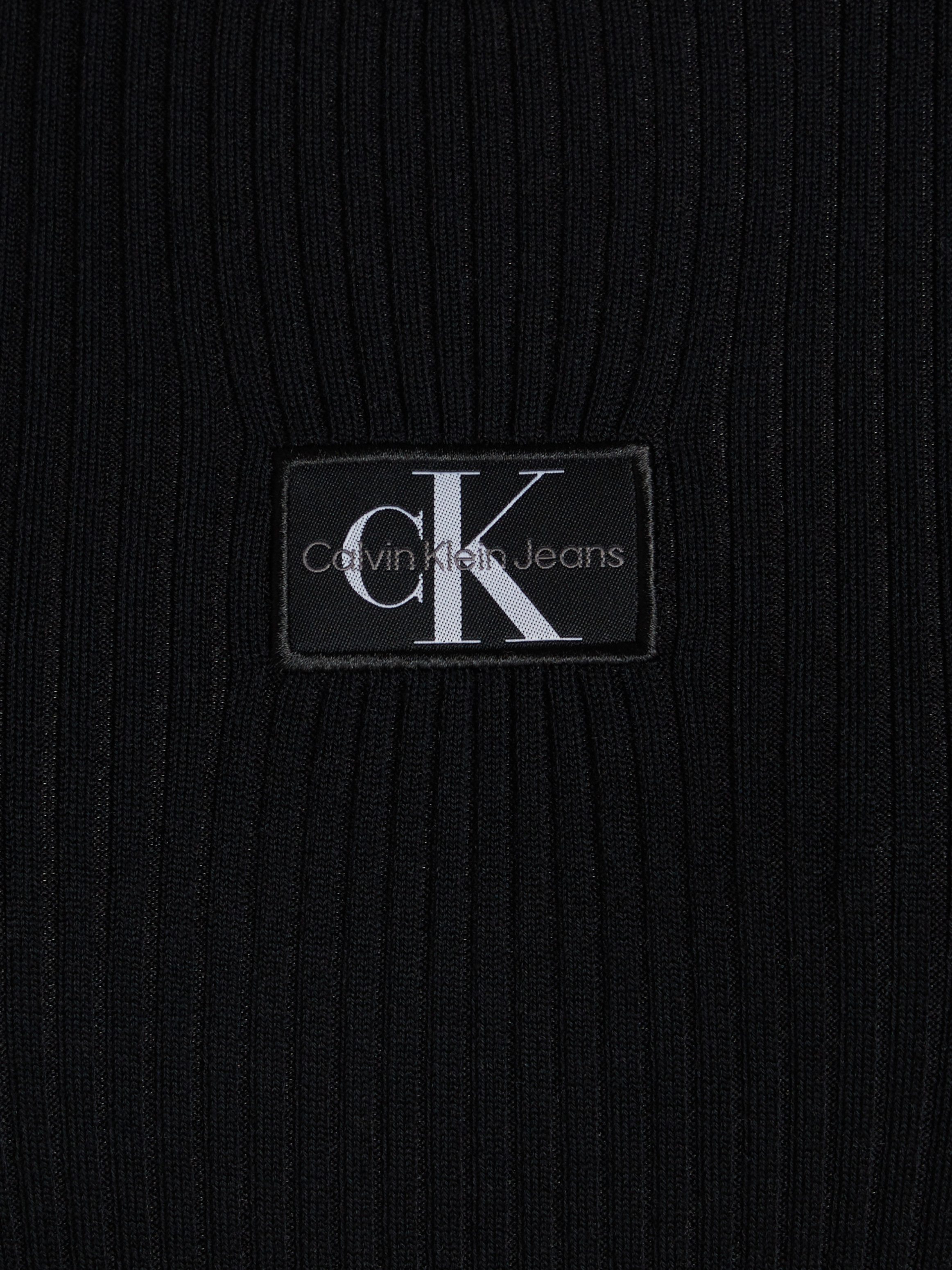 Calvin Klein Trui met ronde hals WOVEN LABEL TIGHT SWEATER