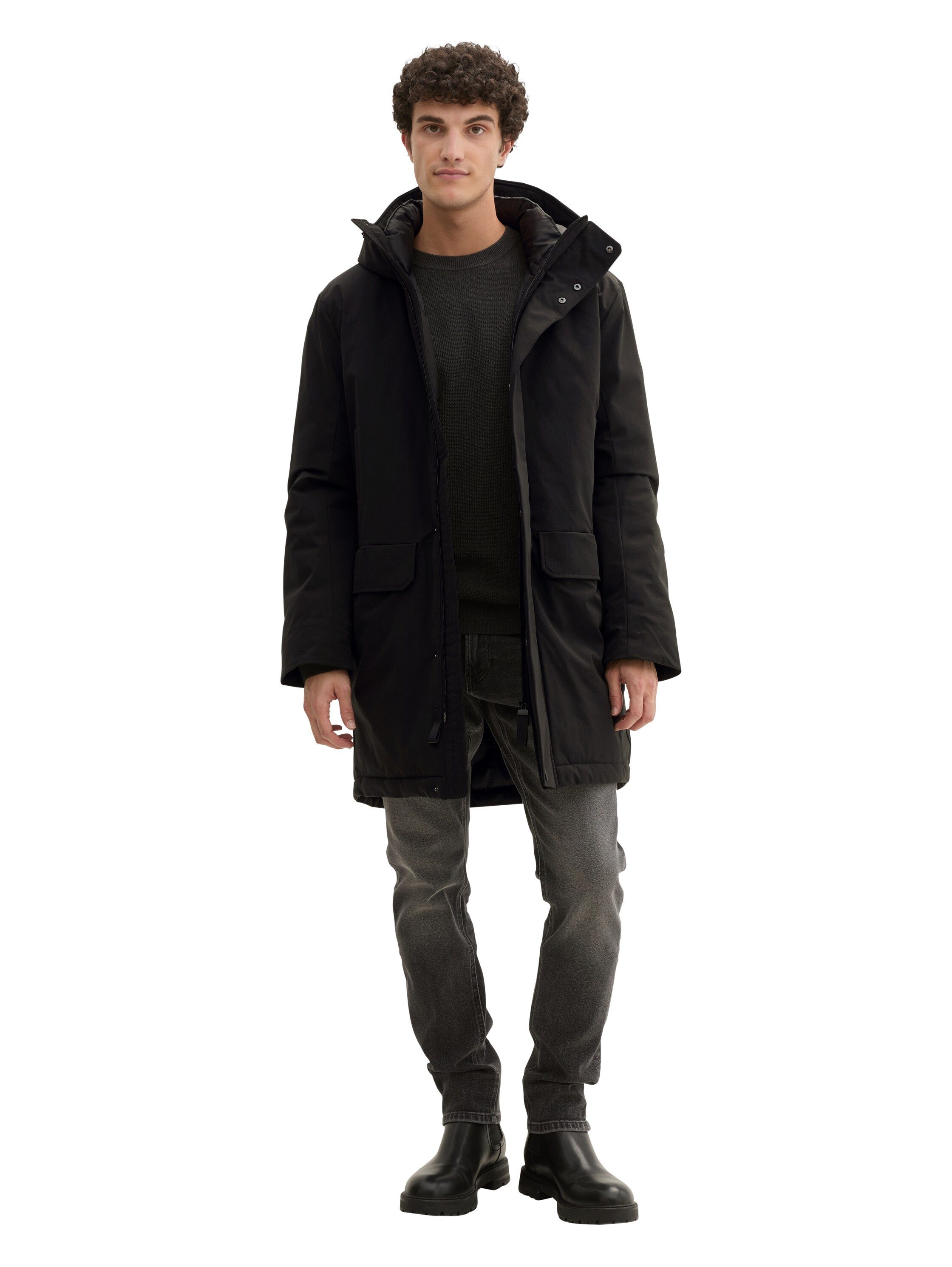 Tom Tailor Denim Gewatteerde jas met een capuchon
