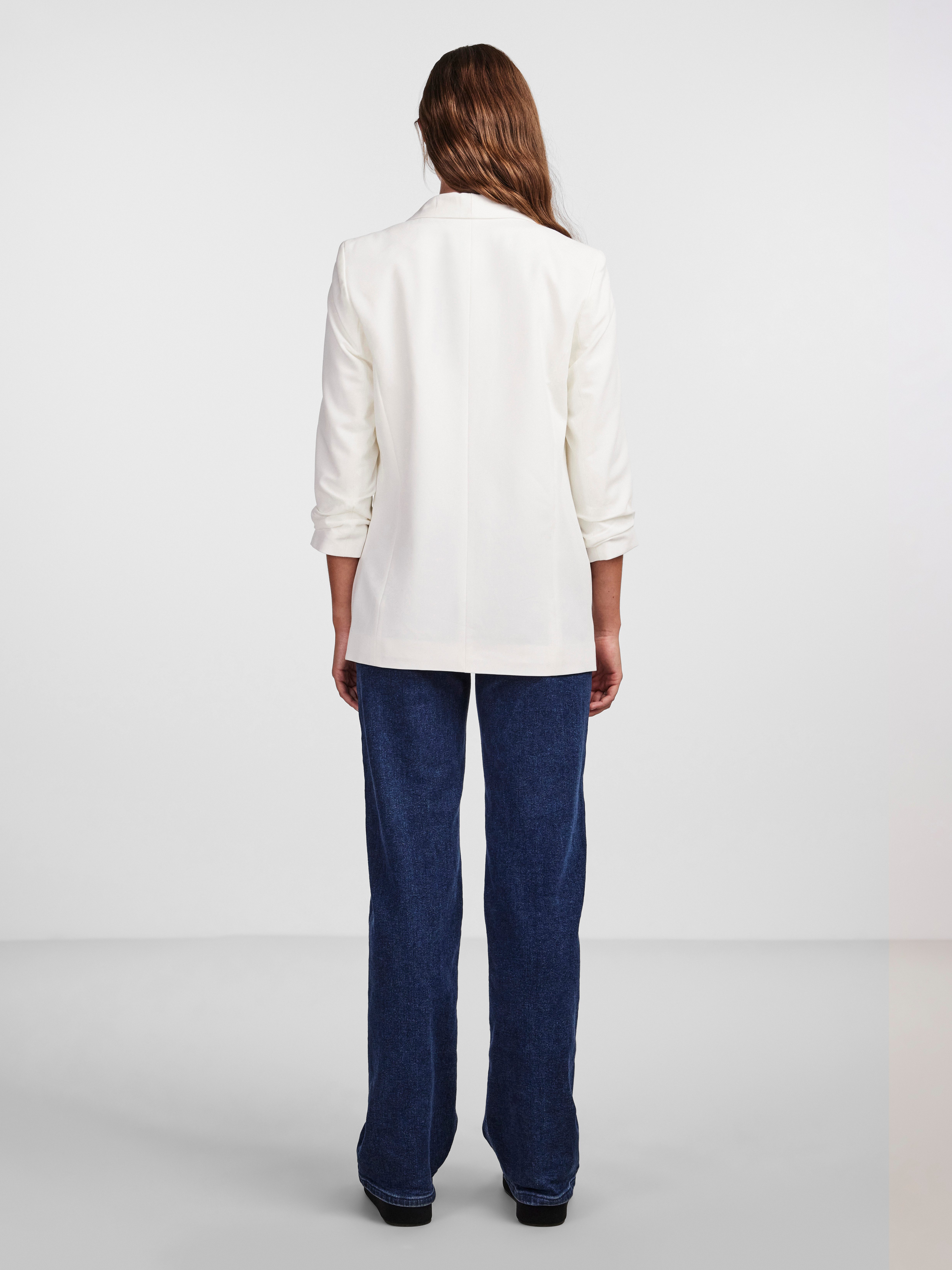 pieces Blouseblazer PCBOSELLA 3/4 BLAZER NOOS met plooidetail op de mouw