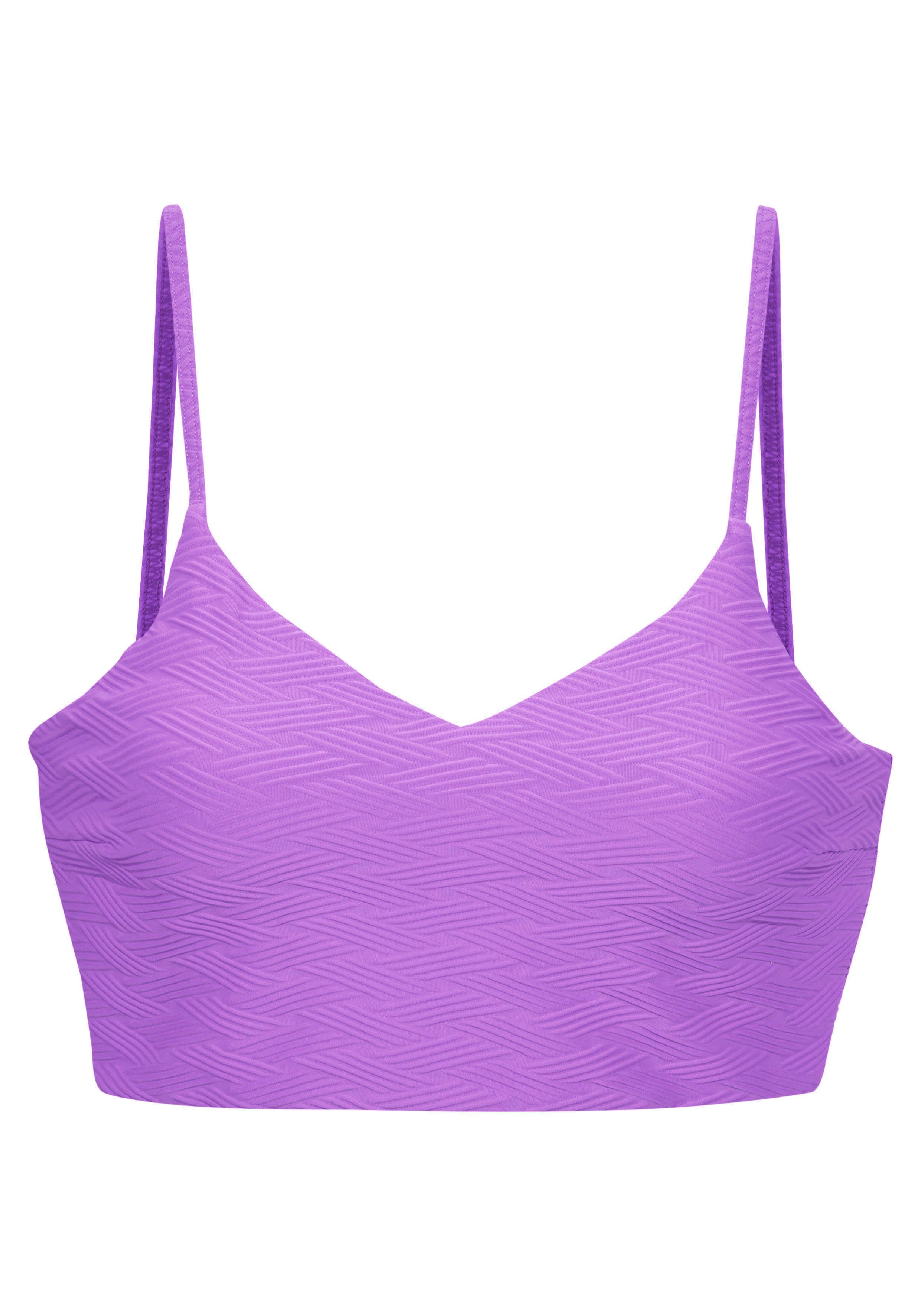 Sunseeker Crop-bikinitop Loretta met structuurpatroon