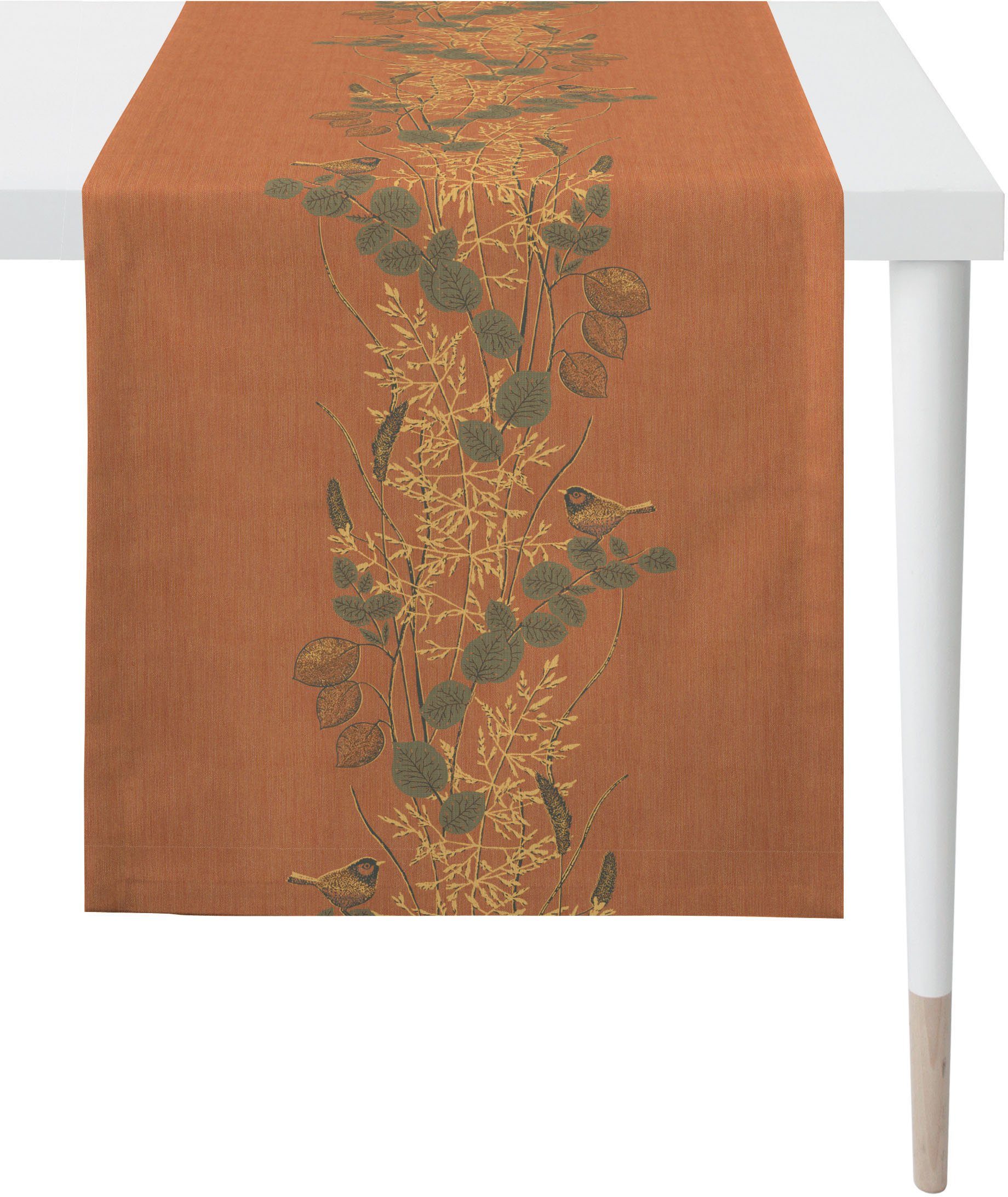 APELT Tafelloper 5250 herfsttijd, jacquard, herfstdecoratie, herfst (1 stuk) tafelkleden oranje