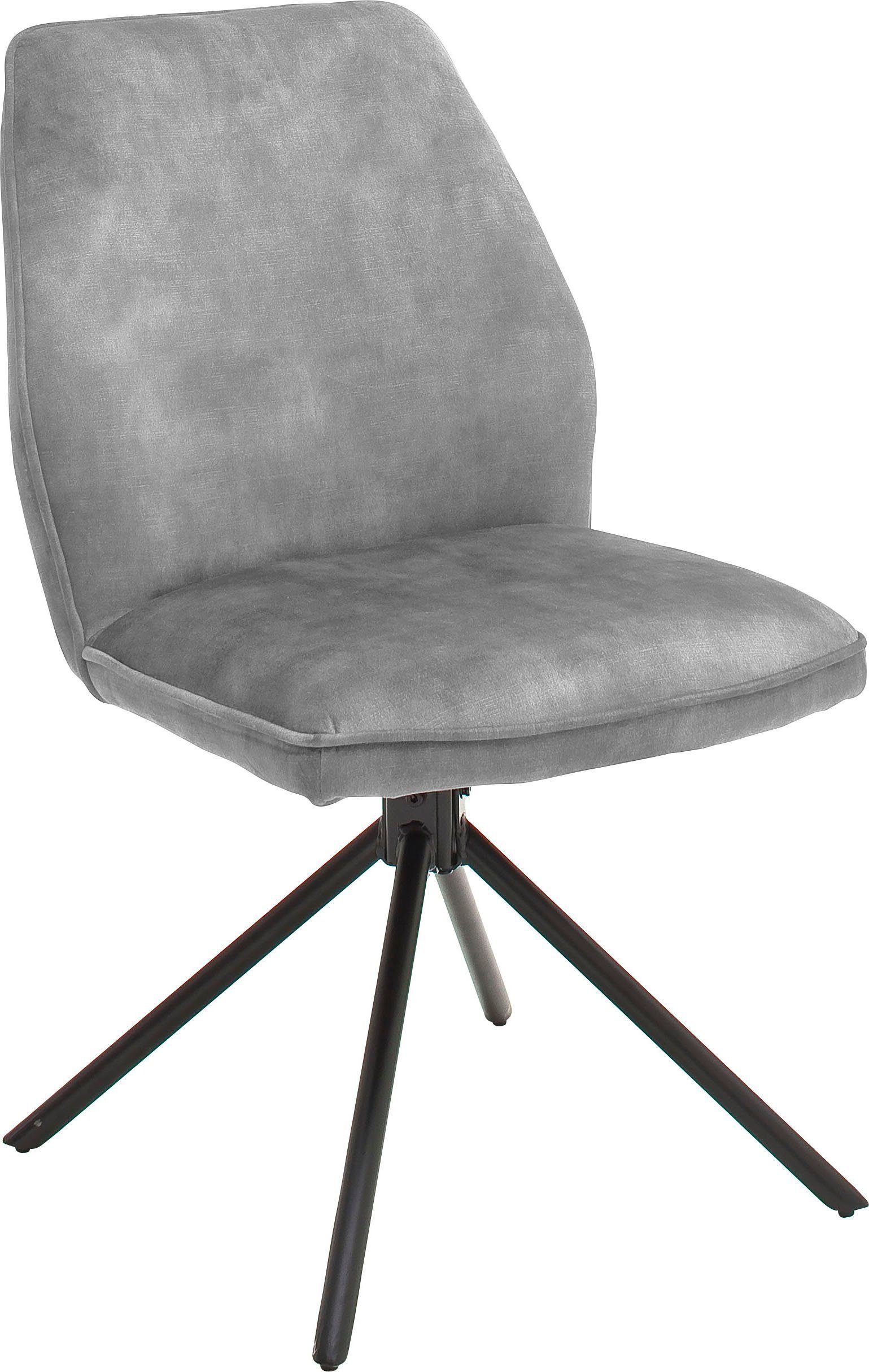MCA furniture Eetkamerstoel OTTAWA Vintage suède-look met opstaande naad, stoel belastbaar tot 120 kg (set, 2 stuks)