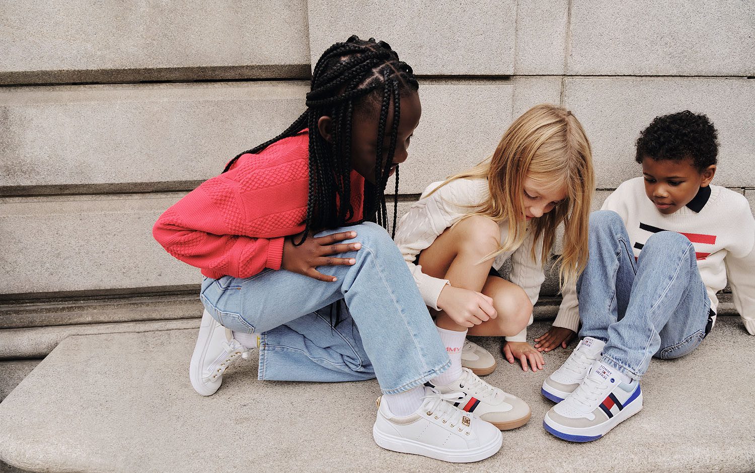 Tommy Hilfiger Sneakers glitter sneaker, plateau, veterschoen met goudkleurige details