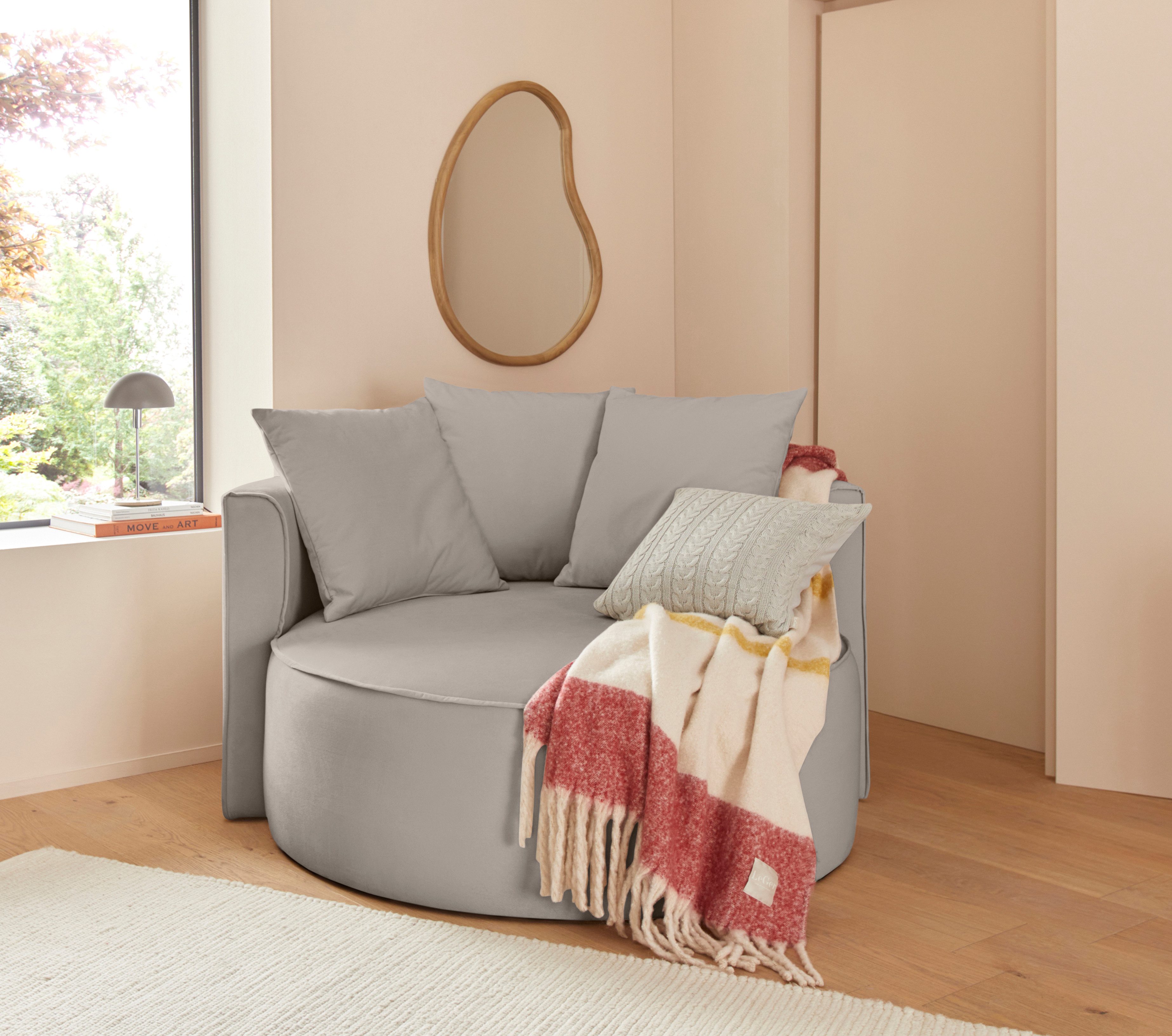 LeGer Home by Lena Gercke XXL-fauteuil Isalie, stoel in moderne kleuren, leesstoel, loveseat, grote stoel