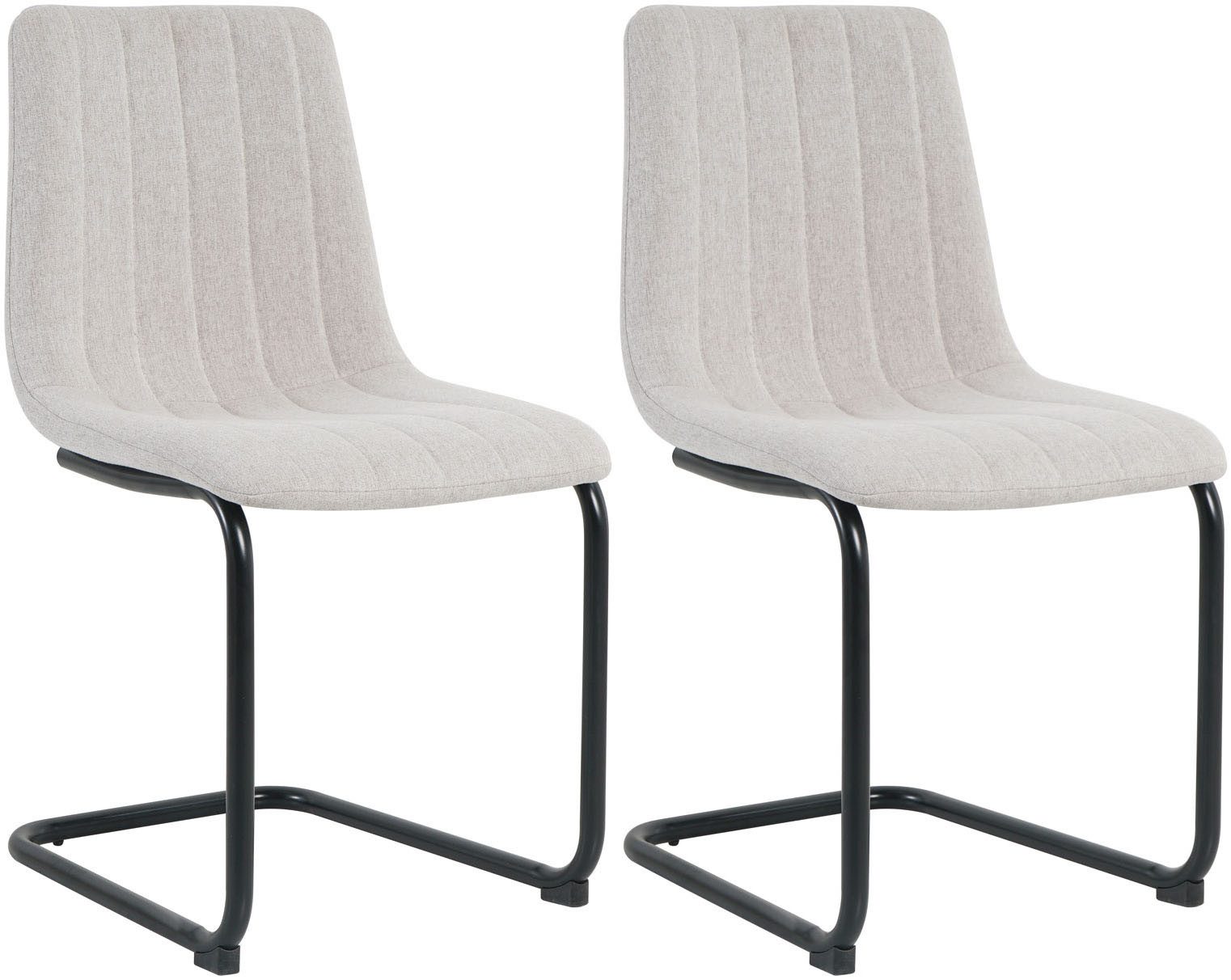 INOSIGN Vrijdragende stoel met vrijschommelend frame (set, 2 stuks) zweefstoelen beige
