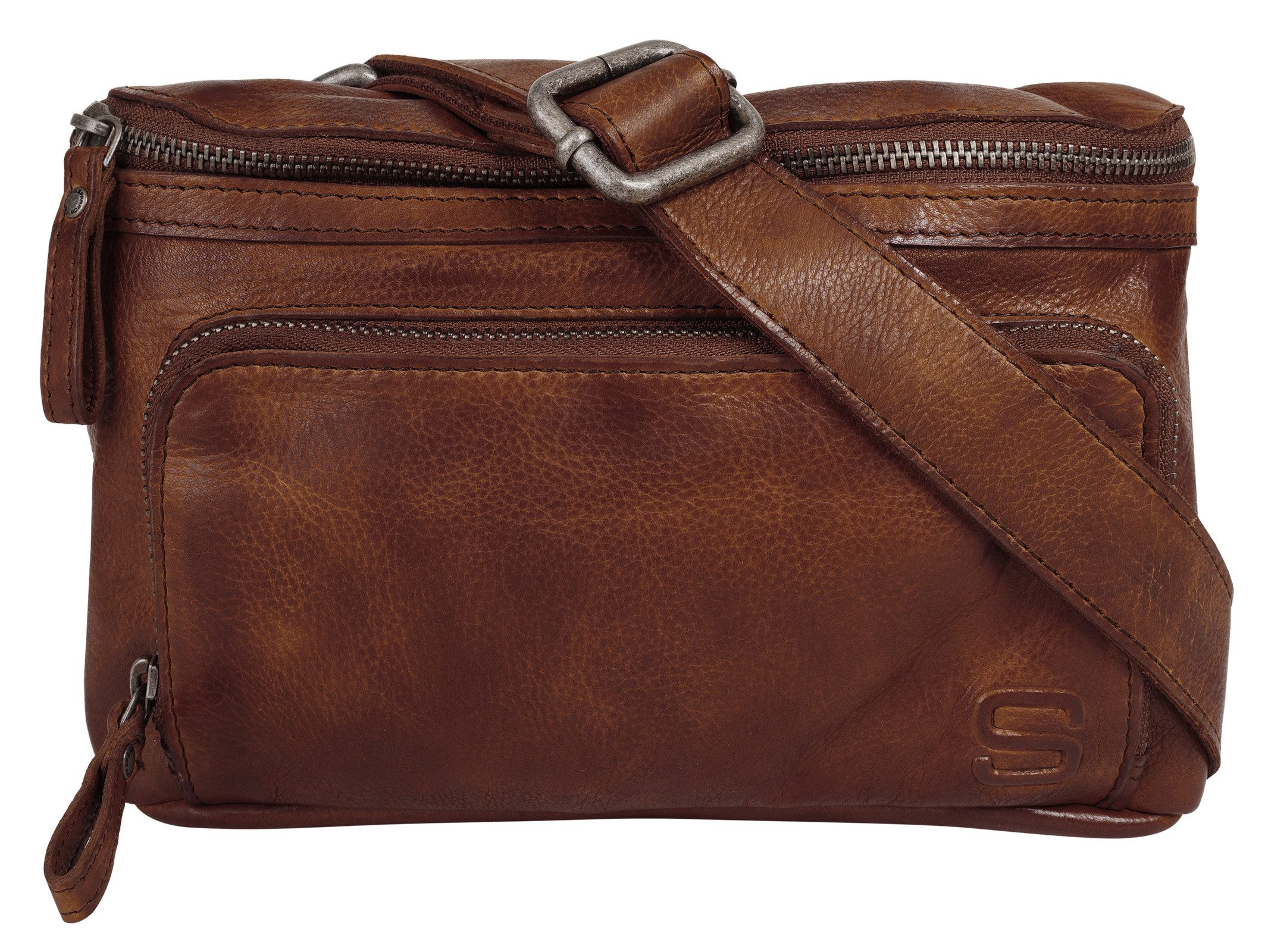 Spikes & Sparrow Heuptas echt leder dames tassen maat Onesize bruin