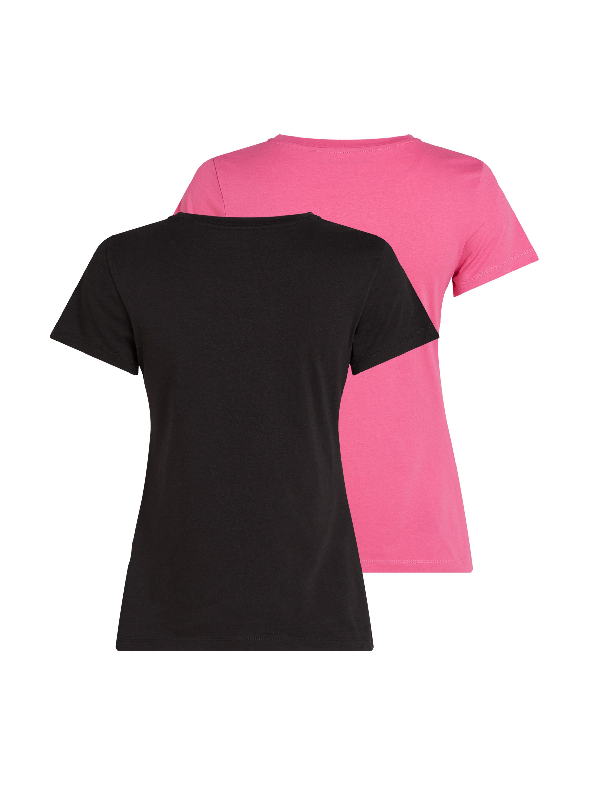 Calvin Klein Shirt met ronde hals 2-PACK MONOLOGO SLIM TEE met calvin klein jeans logoprint op borsthoogte (2-delig, Set van 2)