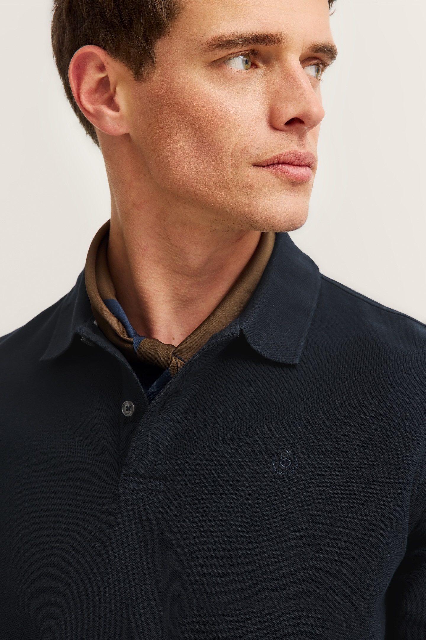 Bugatti Poloshirt met lange mouwen MODERN FIT van puur katoen