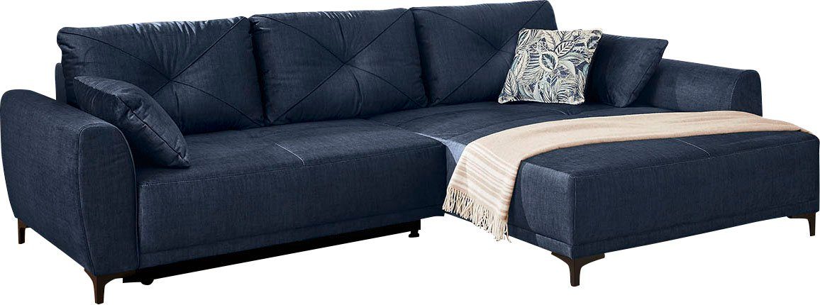 Jockenhöfer Gruppe Hoekbank Aviano L-vorm inclusief praktische slaapfunctie, opbergvak/bedlade, golfvering