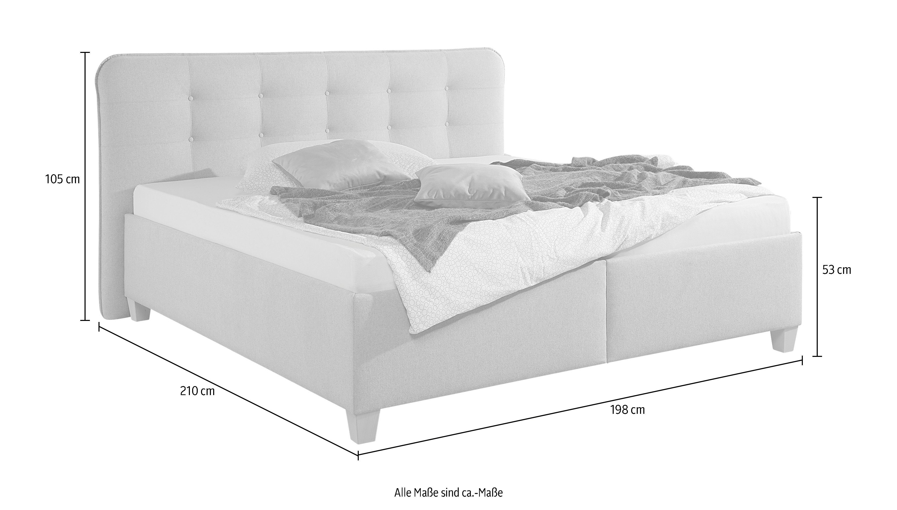 Maintal Gestoffeerd bed inclusief bedkist