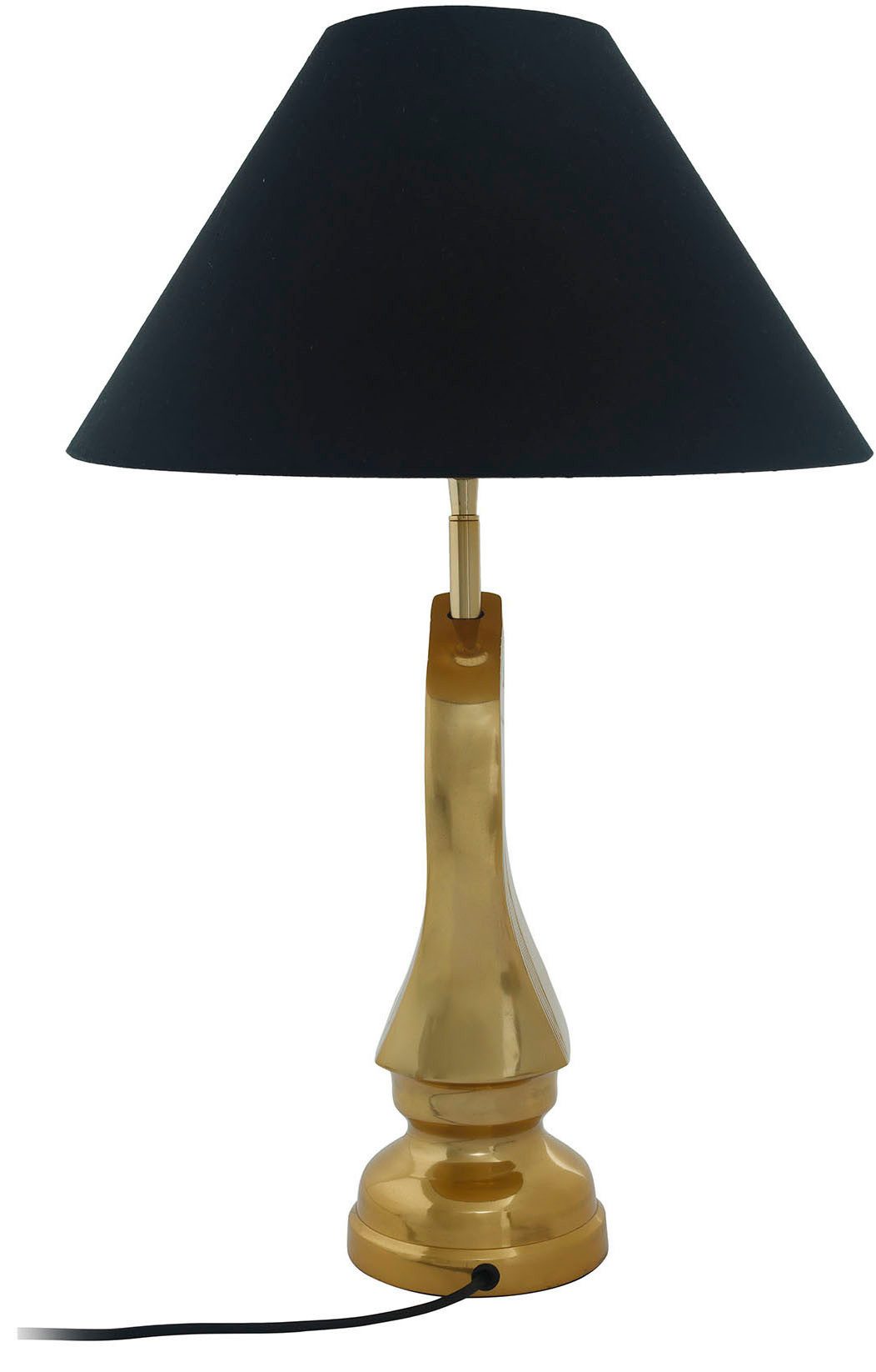 Kayoom Tafellamp Bishop 125 met decoratieve schaakpaardvoet van metaal, met stoffen kap (1 stuk)