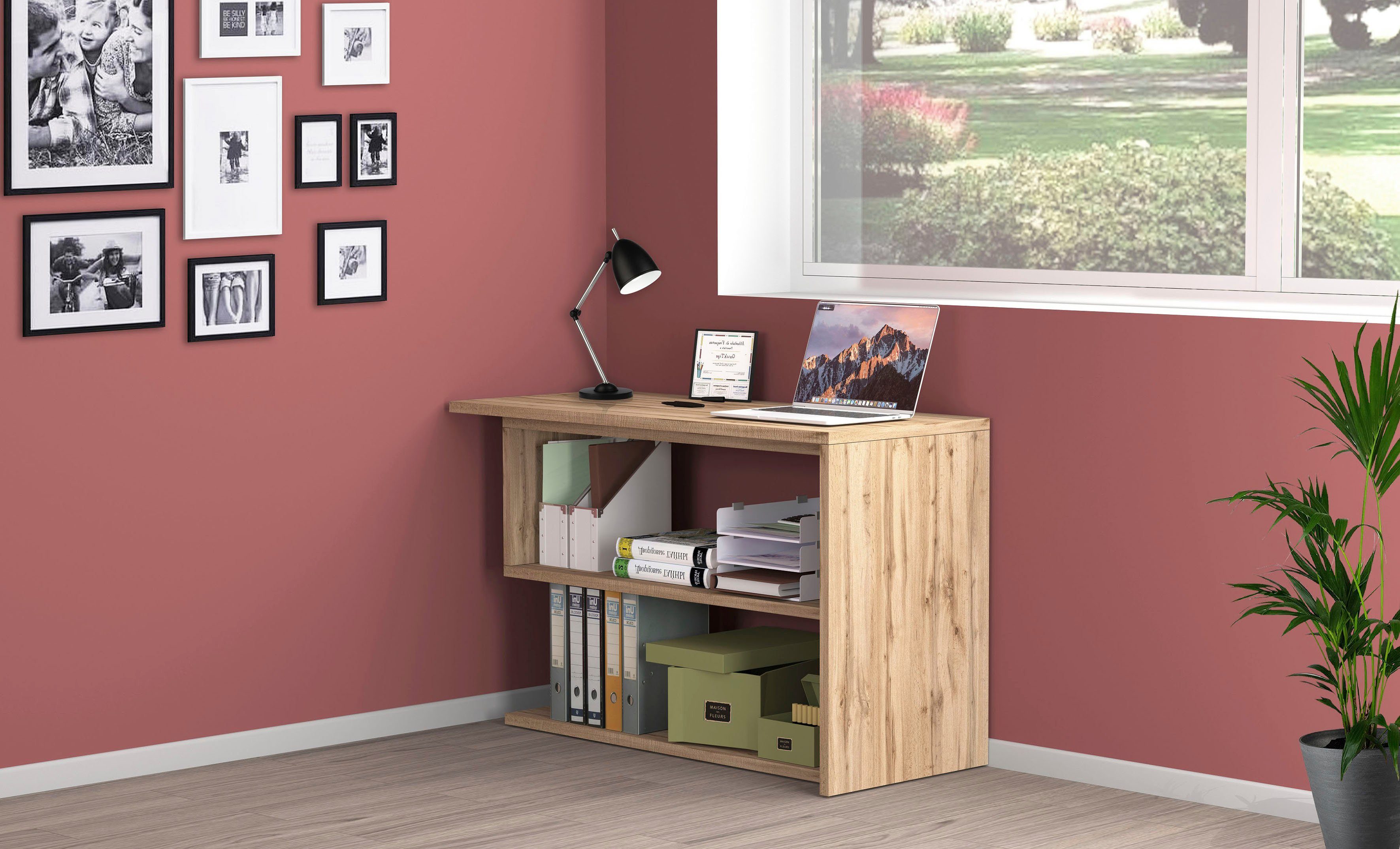 INOSIGN Bureau Volta, Made in Italy multifunctioneel - als computertafel, hoekbureau of sideboard
