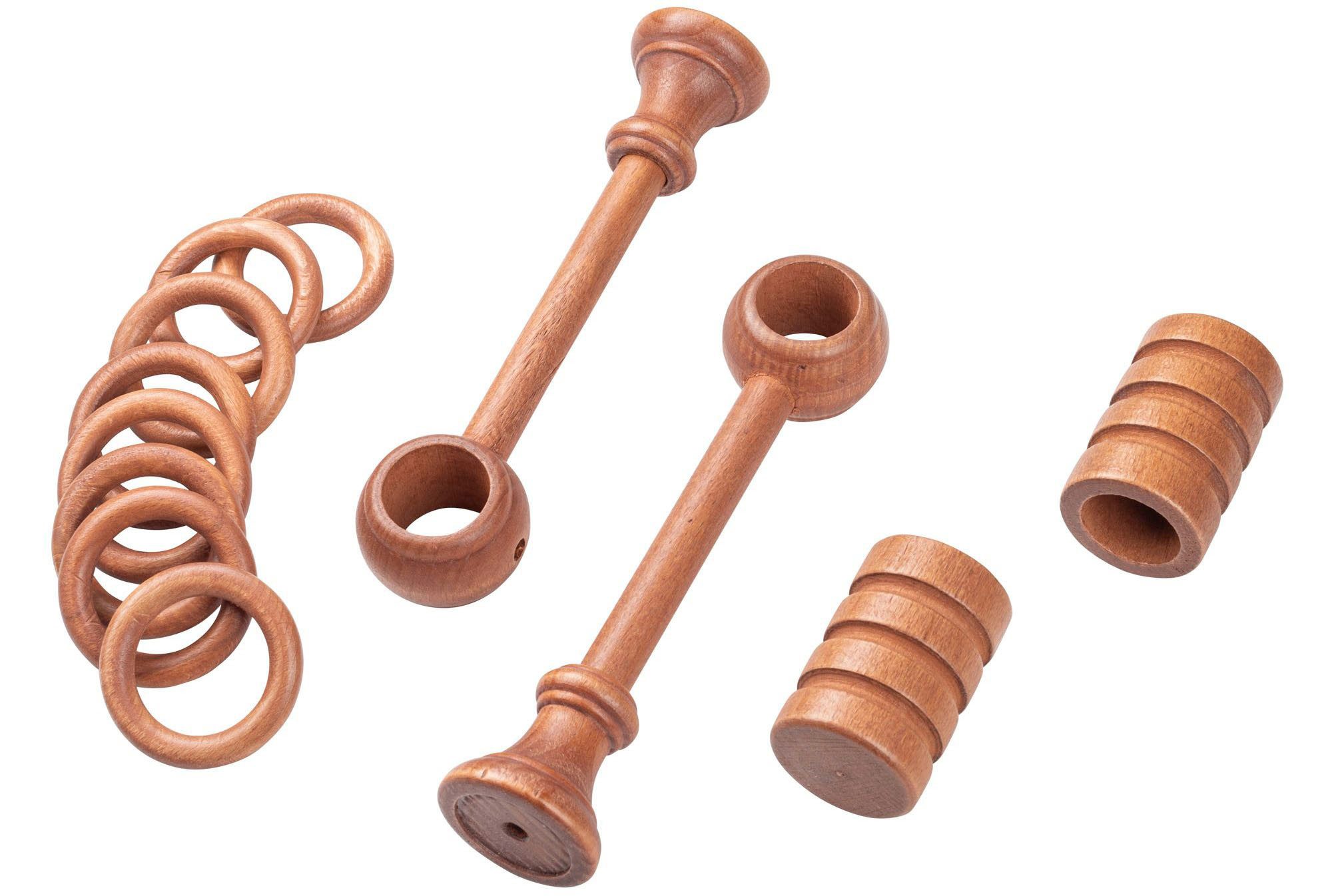 SN DECO GROUP Gordijnroede Pisa 28 mm, hout, verschillende lengtes en kleuren, compleet set (1 stuk)