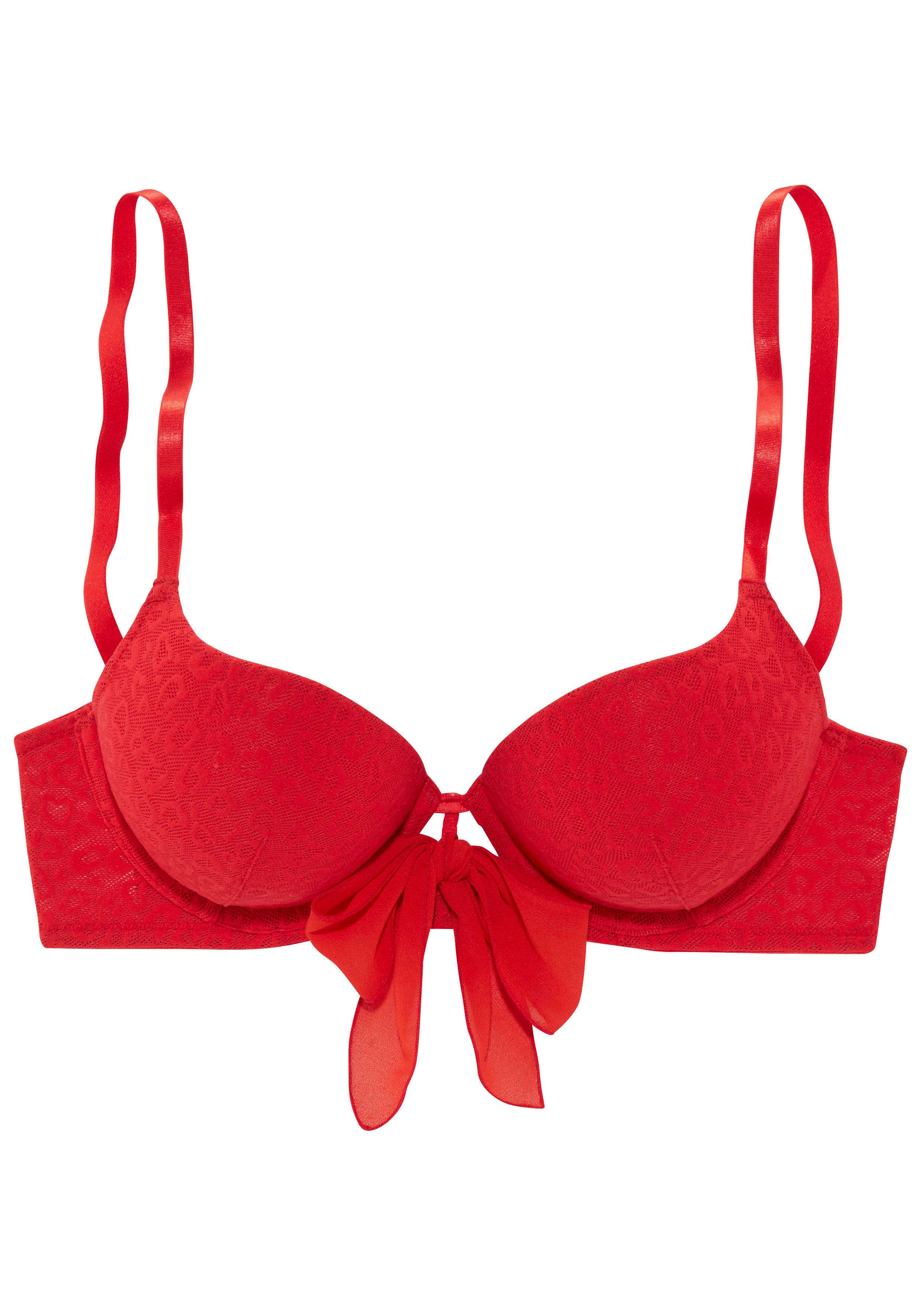 Vivance Push-up-bh ANNA met beugel en vrouwelijke strik aan de voorkant, sexy lingerie