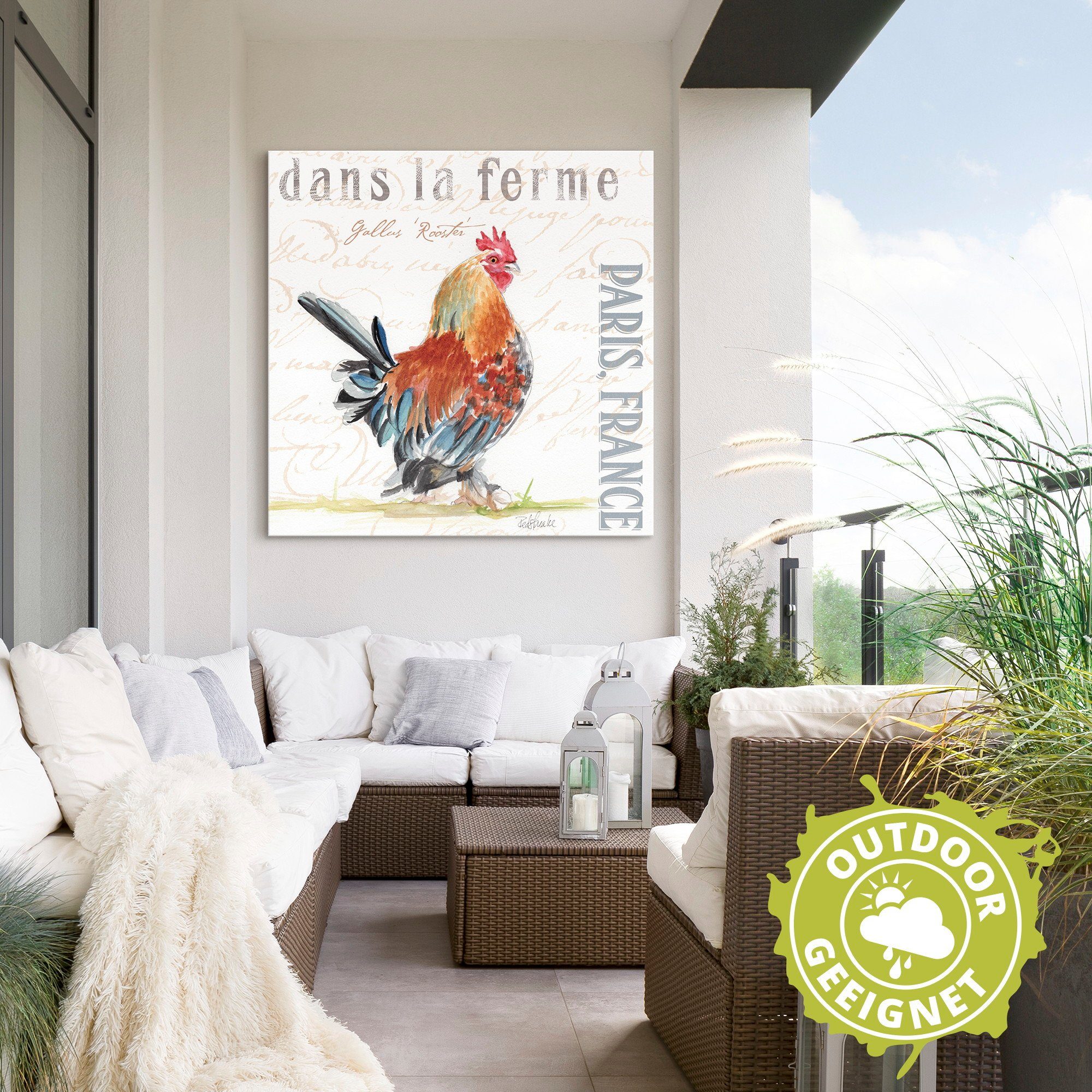 Artland Artprint op linnen De farm II gespannen op een spieraam