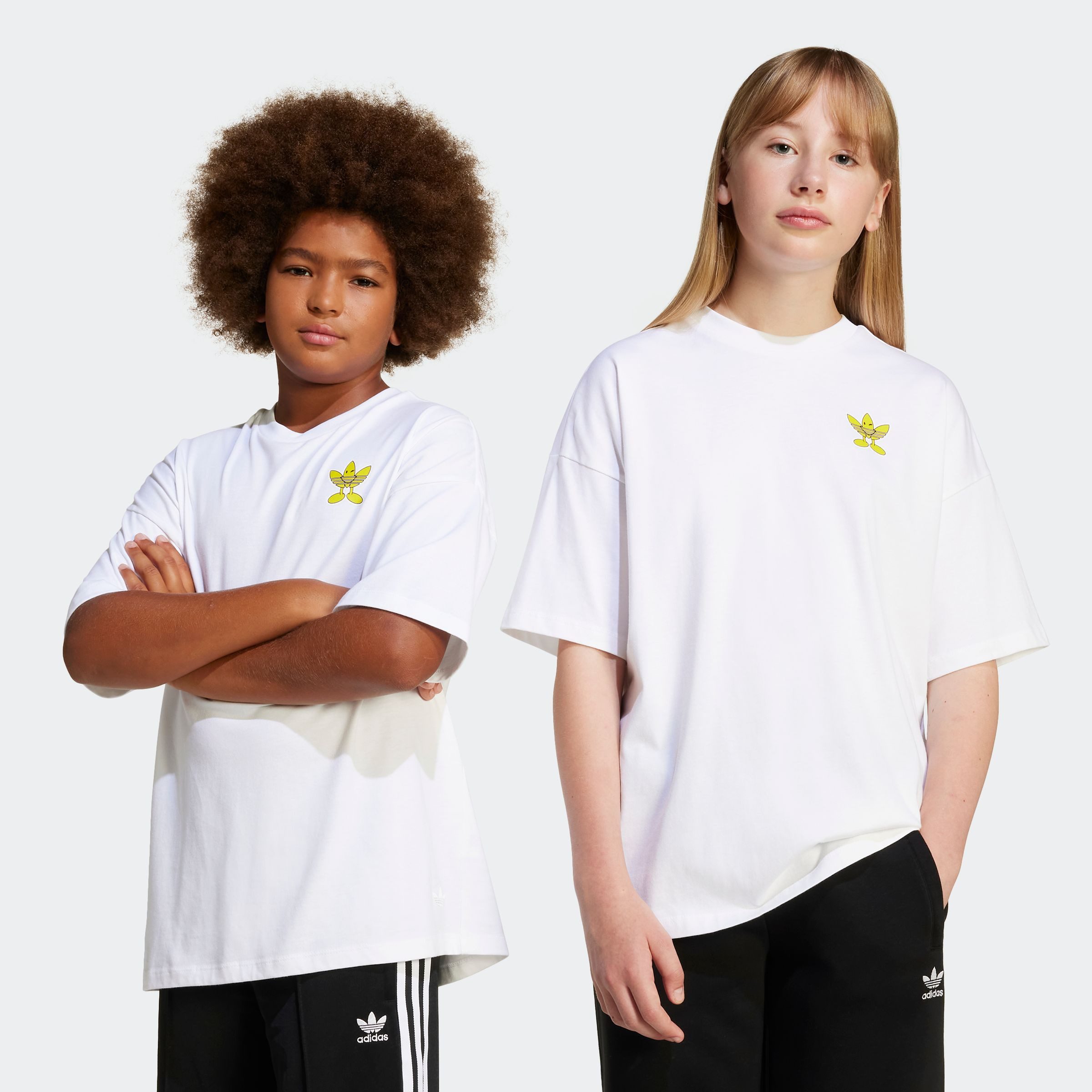 adidas Originals T-shirt Thee jongens t-shirts maat 128 wit