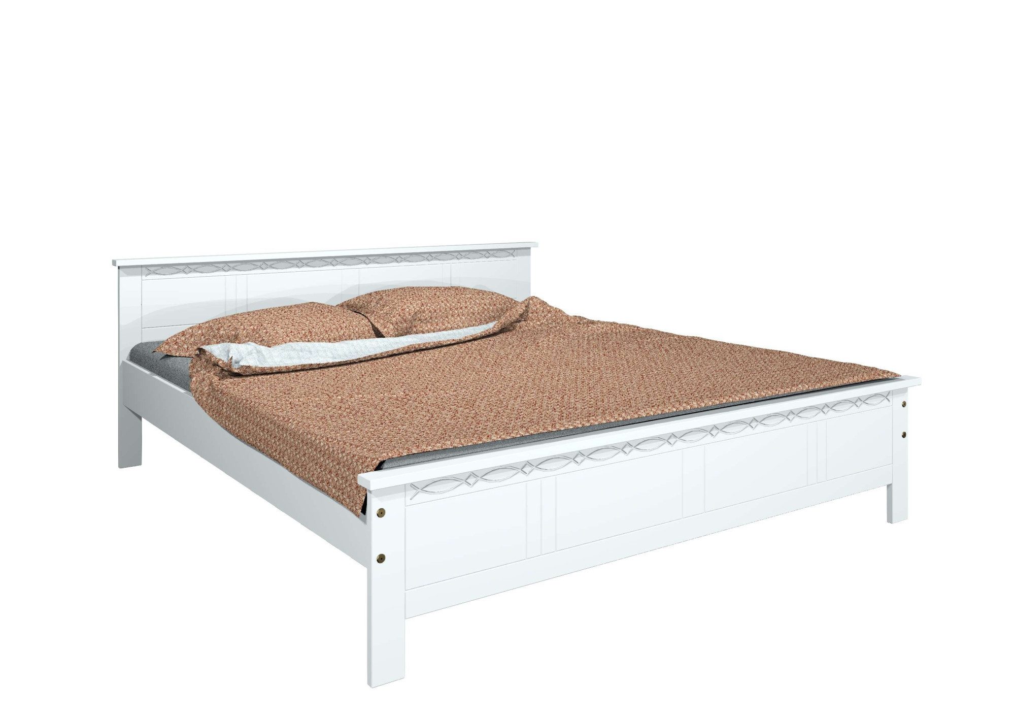Home affaire Massief houten ledikant Indra, TOPSELLER, landhuisstijl, elegant design, gecertificeerd massief hout